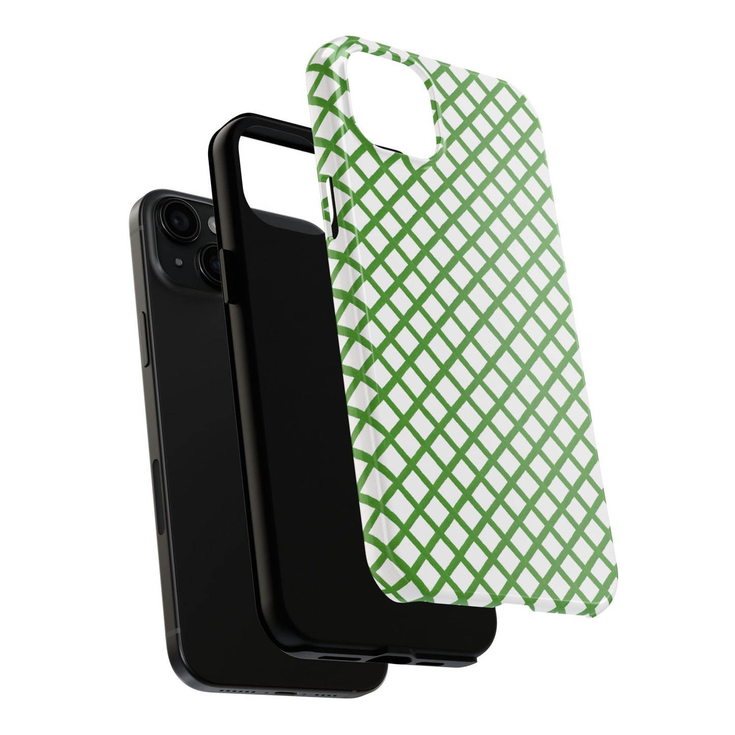 Trellis White / Green Phone Case
