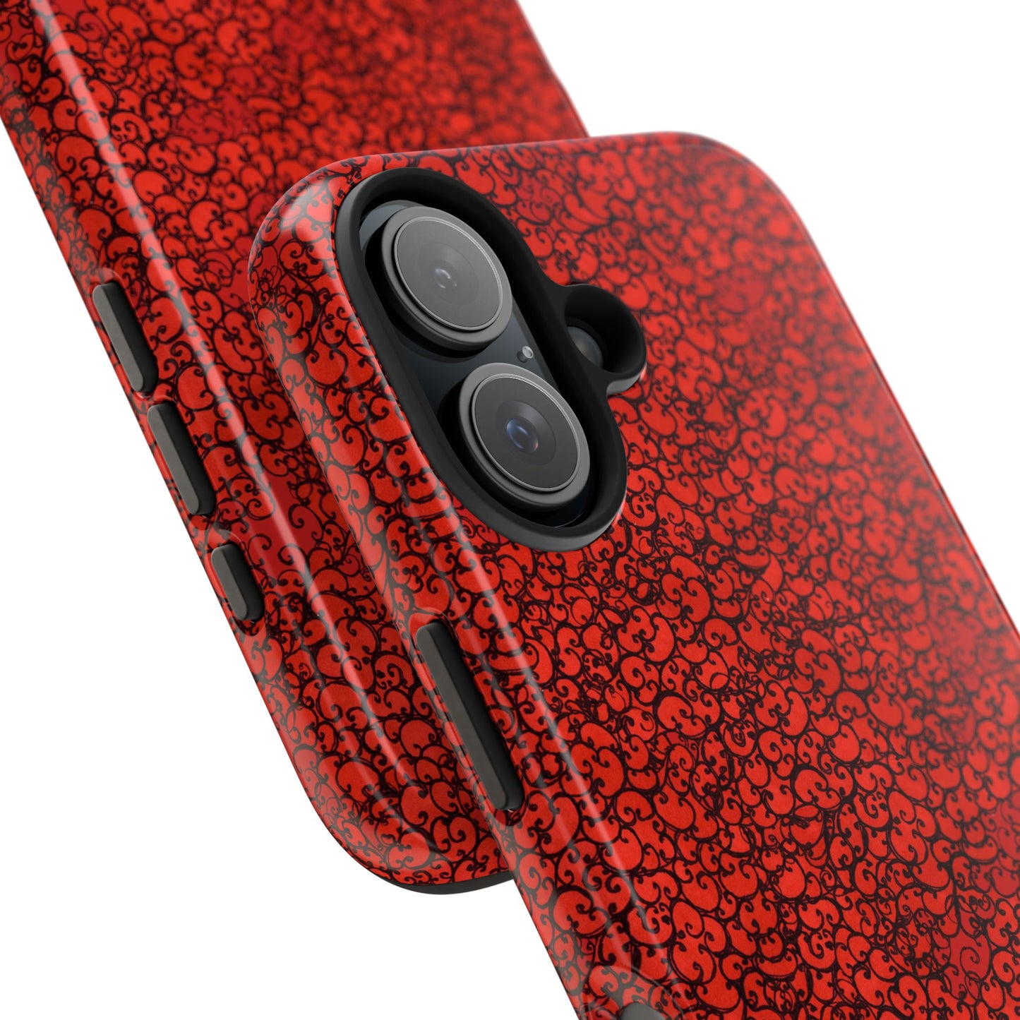 Scrollie Red / Black Phone Case