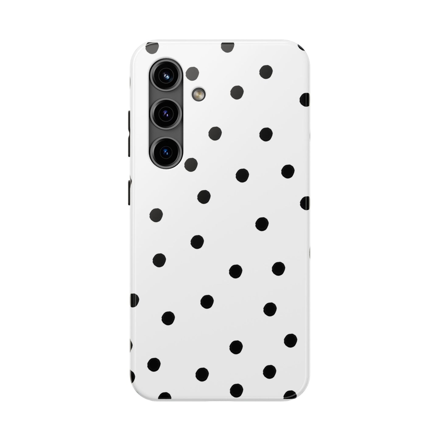Space Dots White / Black Phone Case