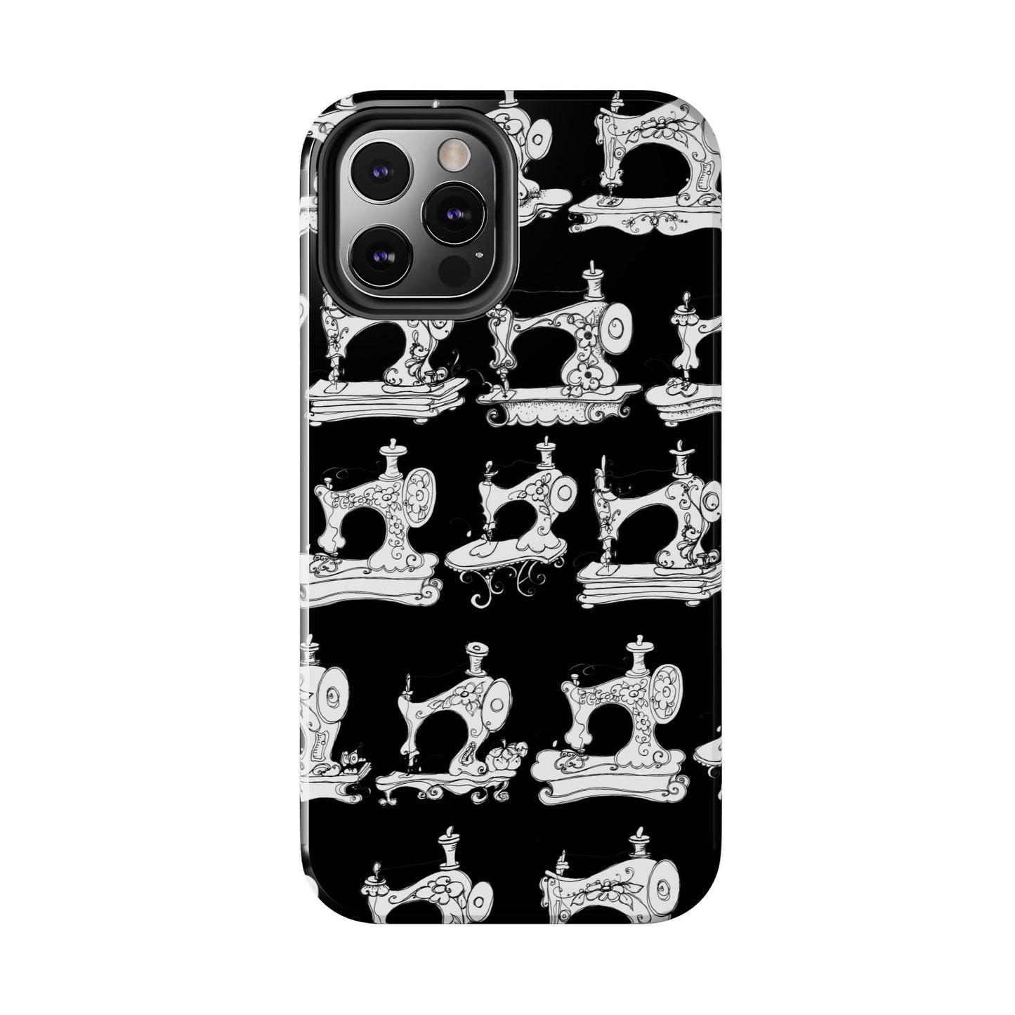 Sew Sew Black / White Phone Case