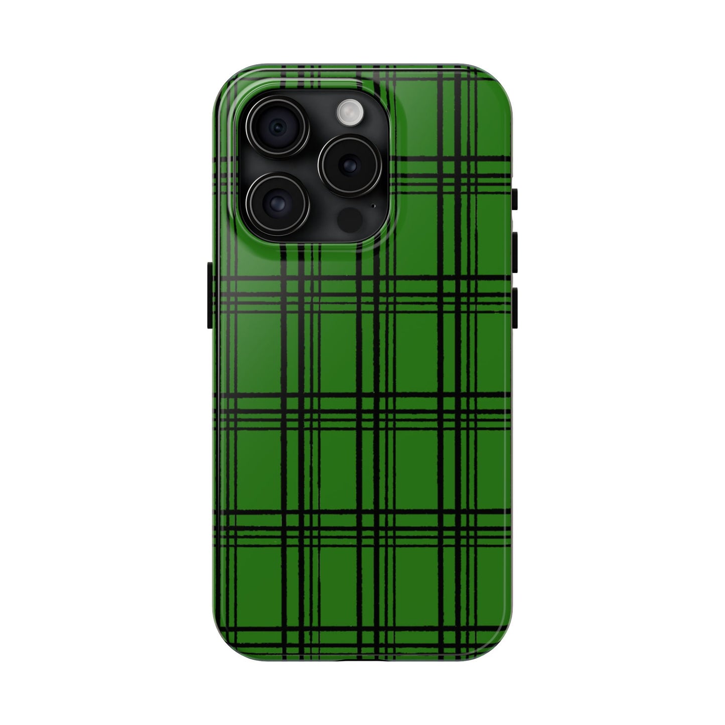 Glad Plaid Green / Black Phone Case