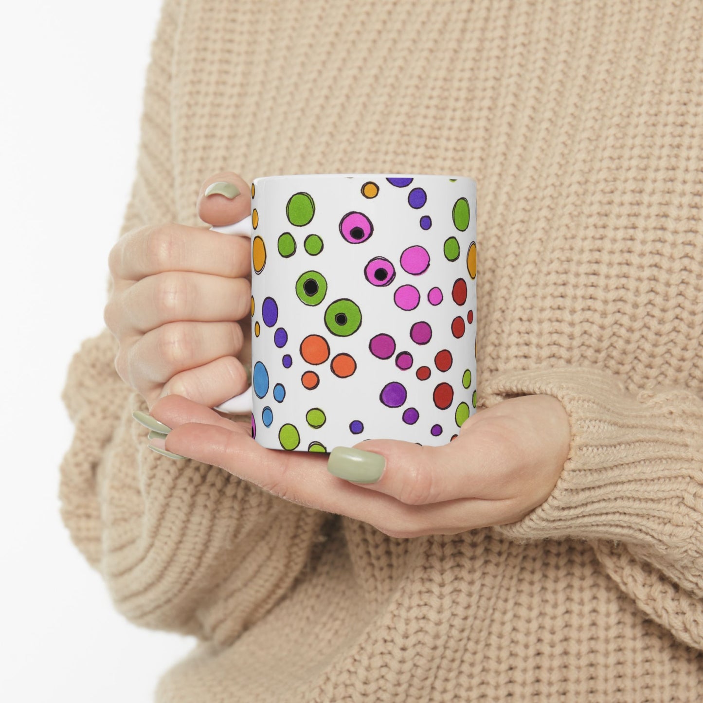 Dog Dots White / Multi Cup