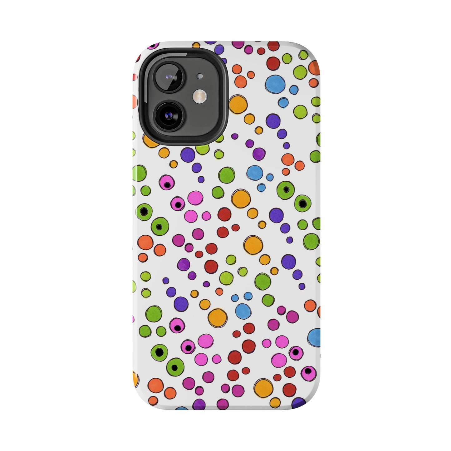 Dog Dots White / Multi Phone Case