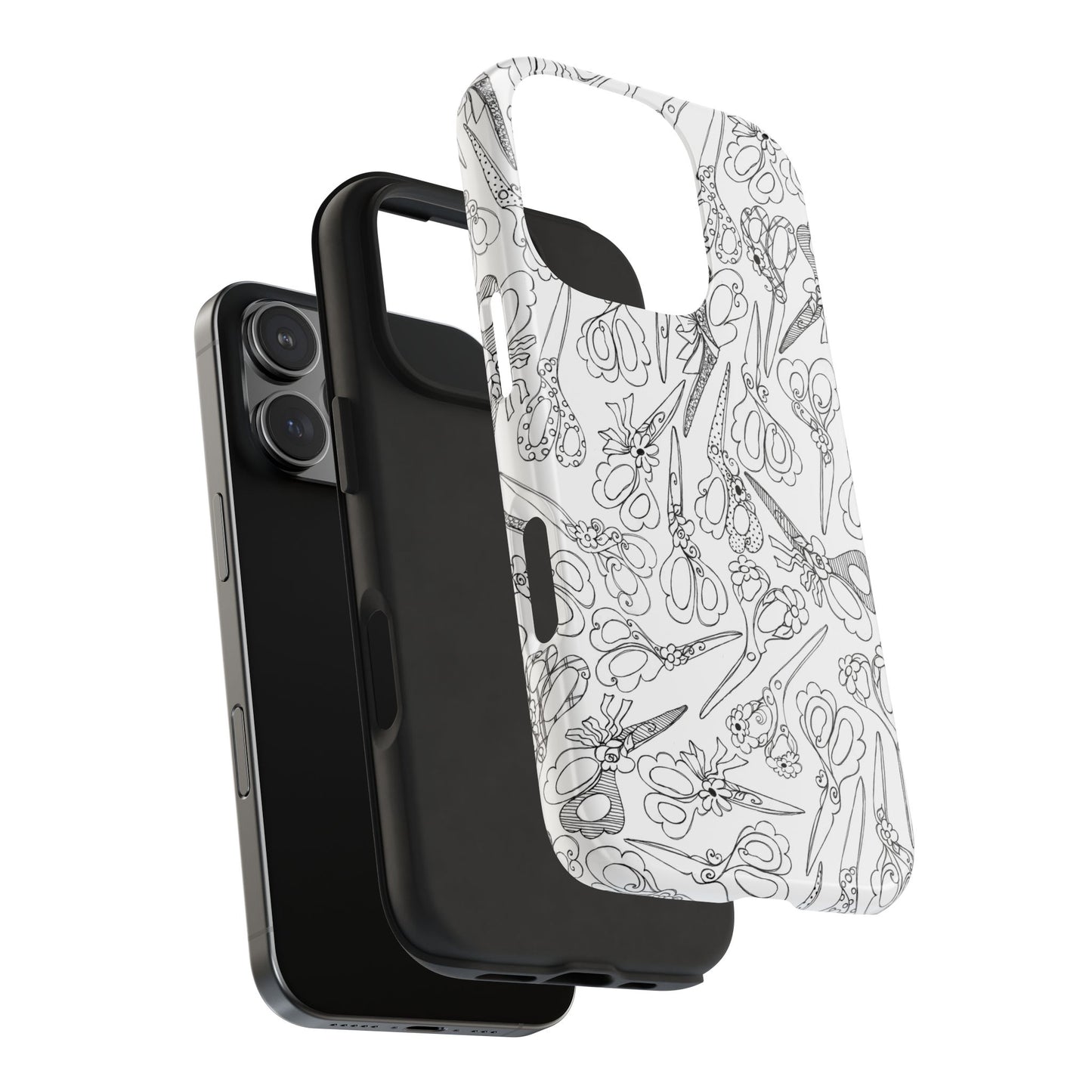 Scissor Blizzard White Phone Case