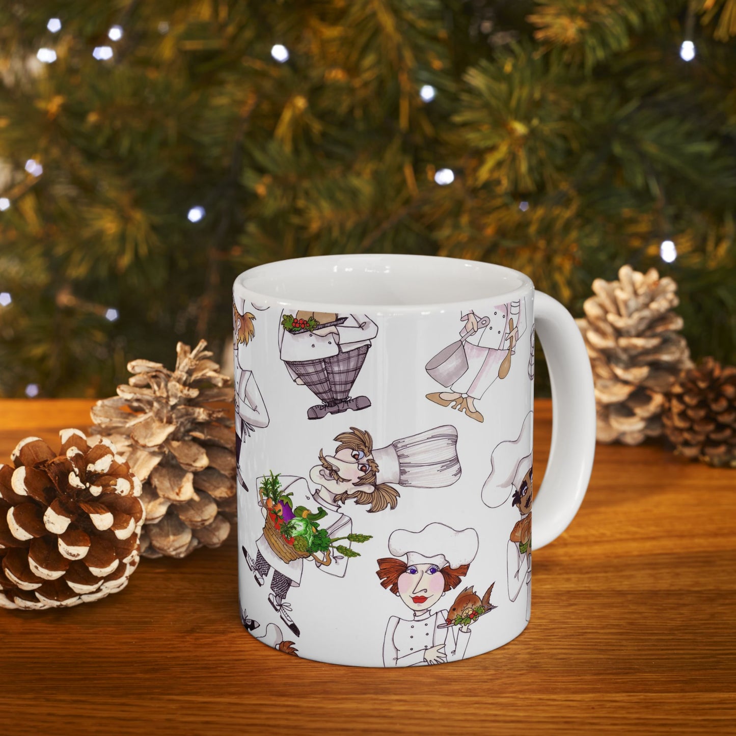 Tossed Chefs White Cup