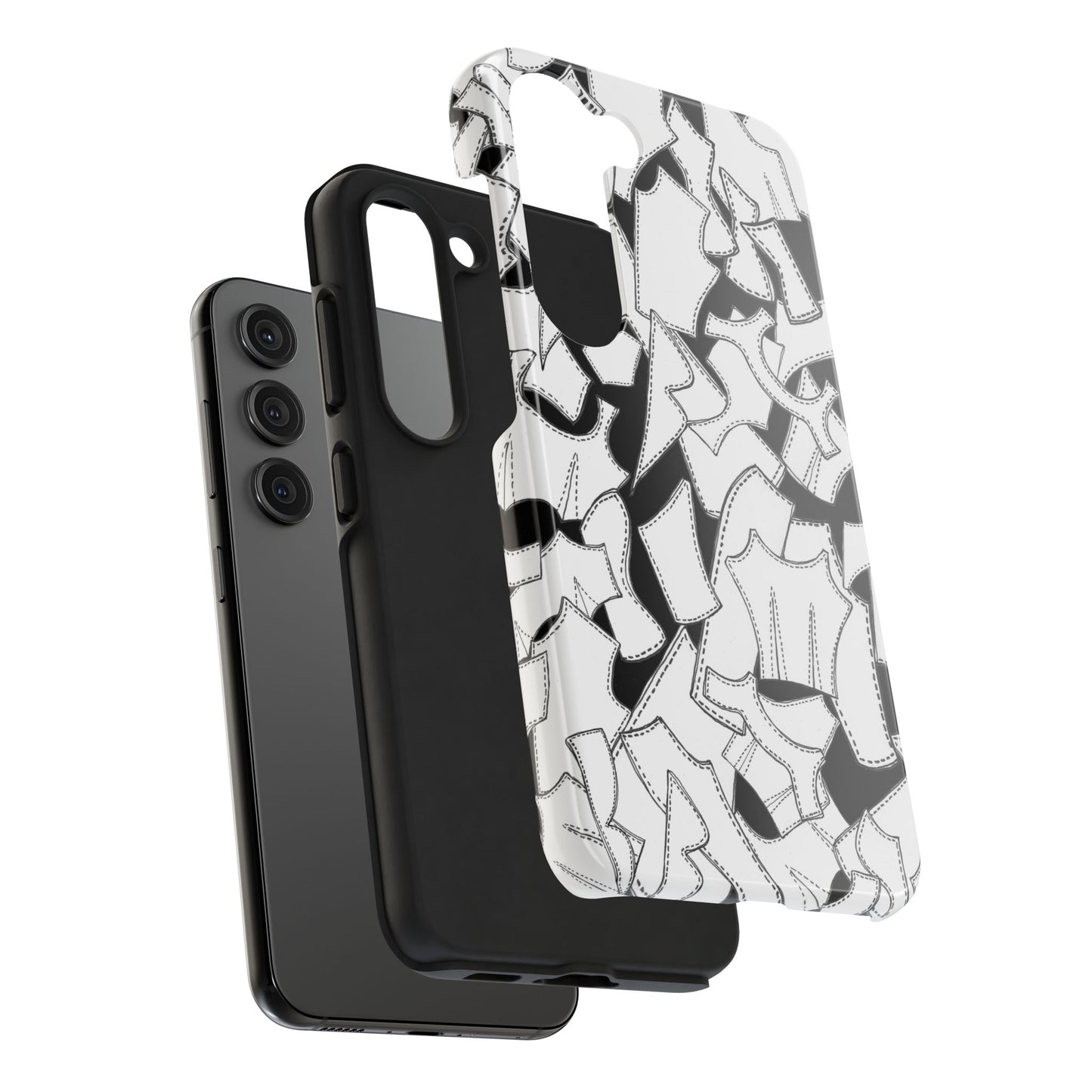 Pattern Pieces Black Phone Case