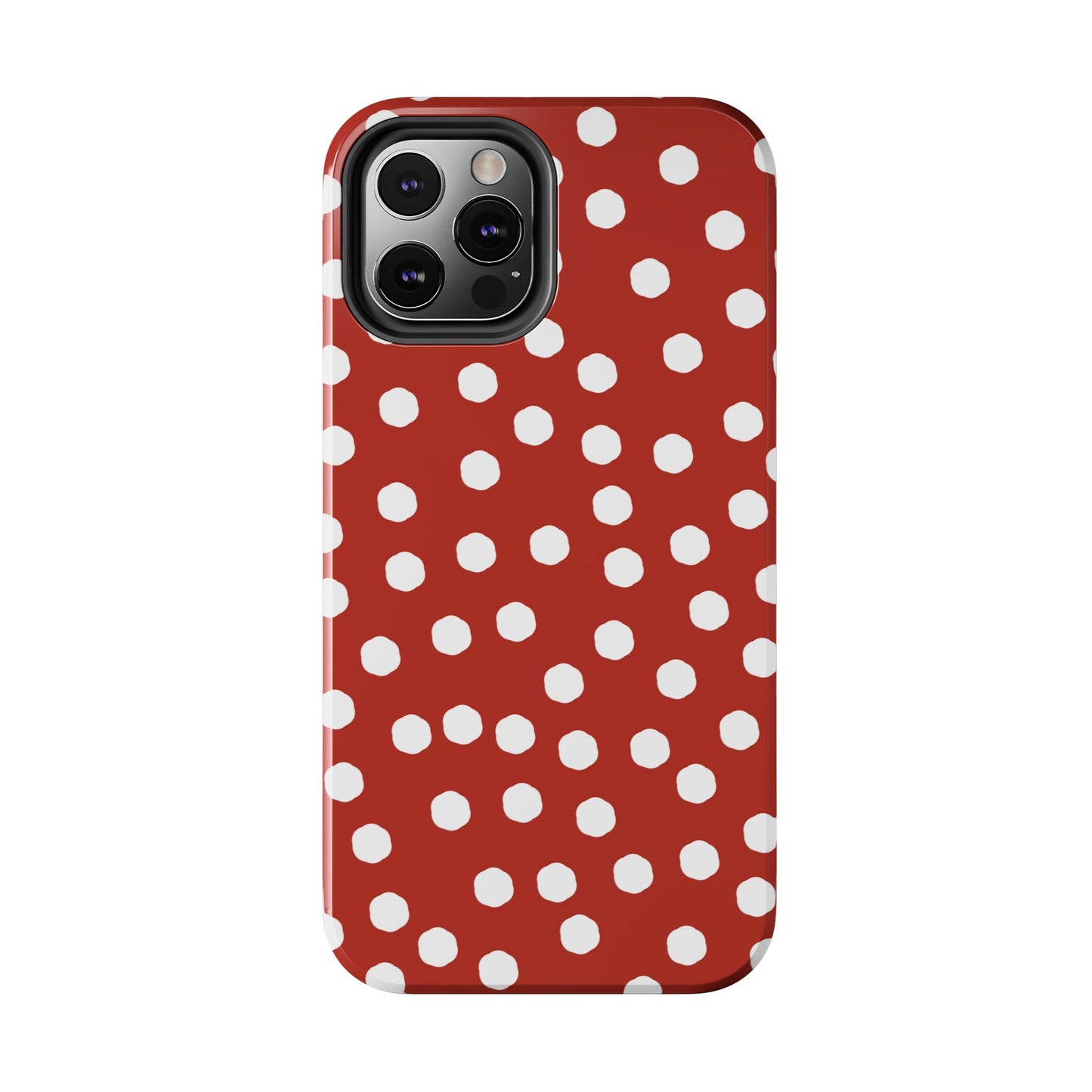 Jumbo Dots Red / White Phone Case