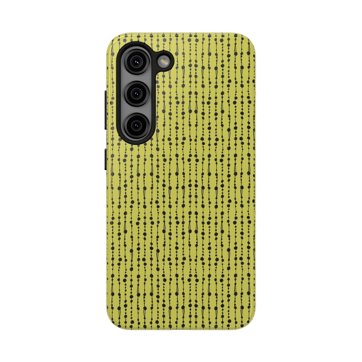 Beaded Curtain Green / Black Phone Case