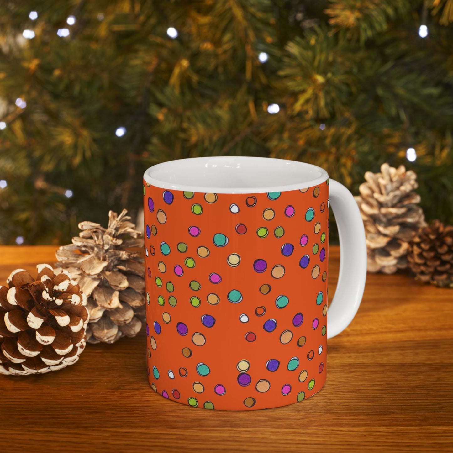 Dog Dots Orange Cup