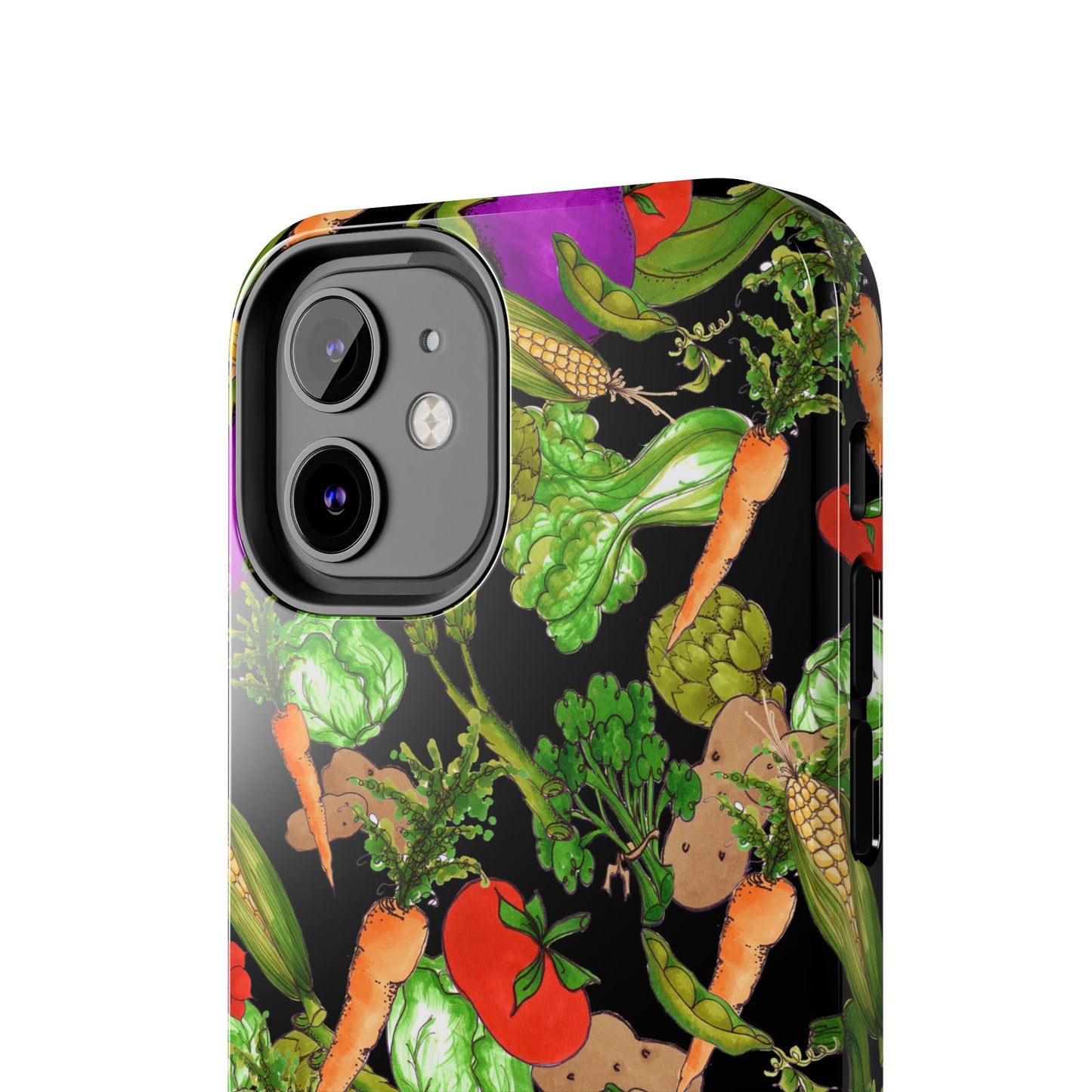 Veggie Jungle Black Phone Case