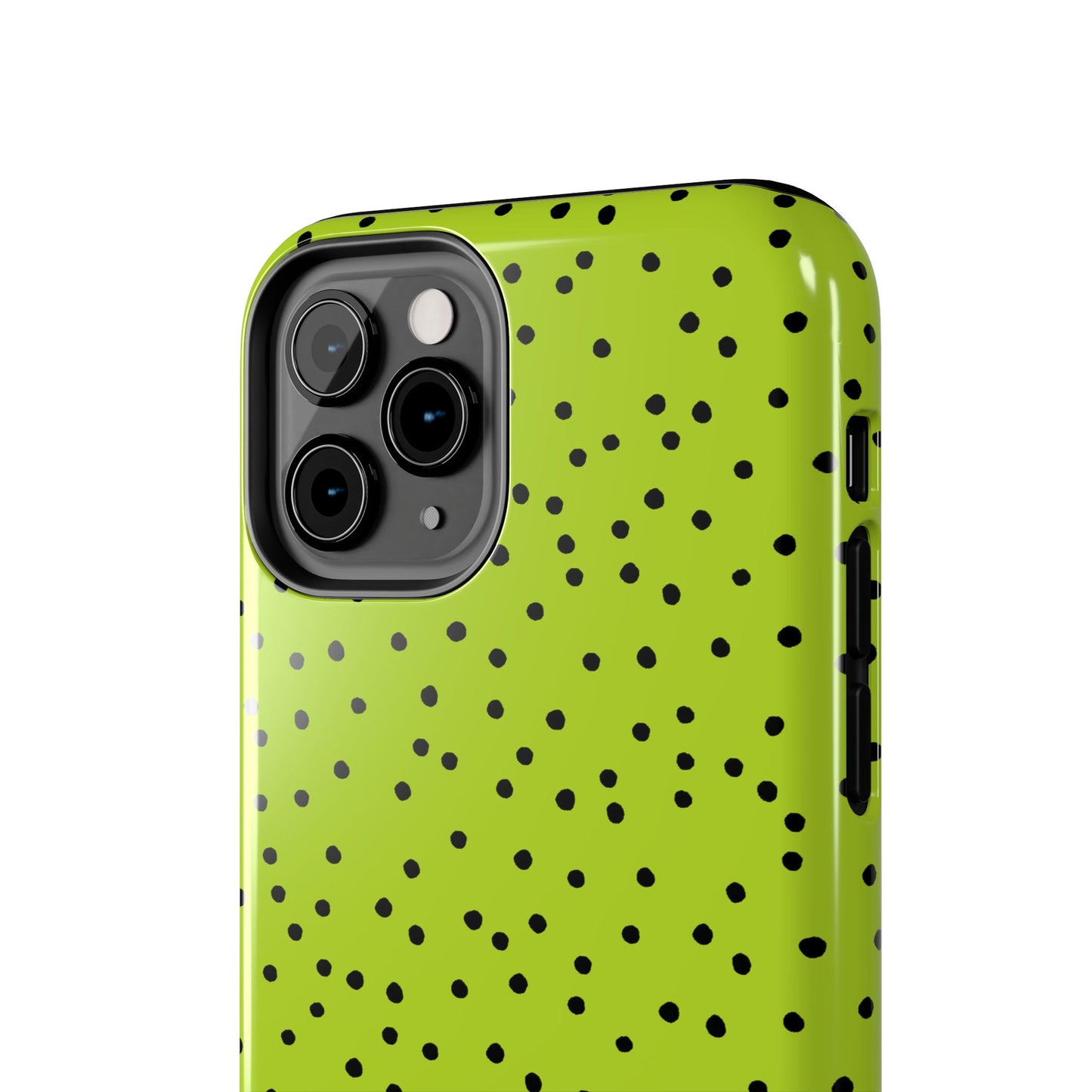 Dinky Dots Lime / Black Phone Case