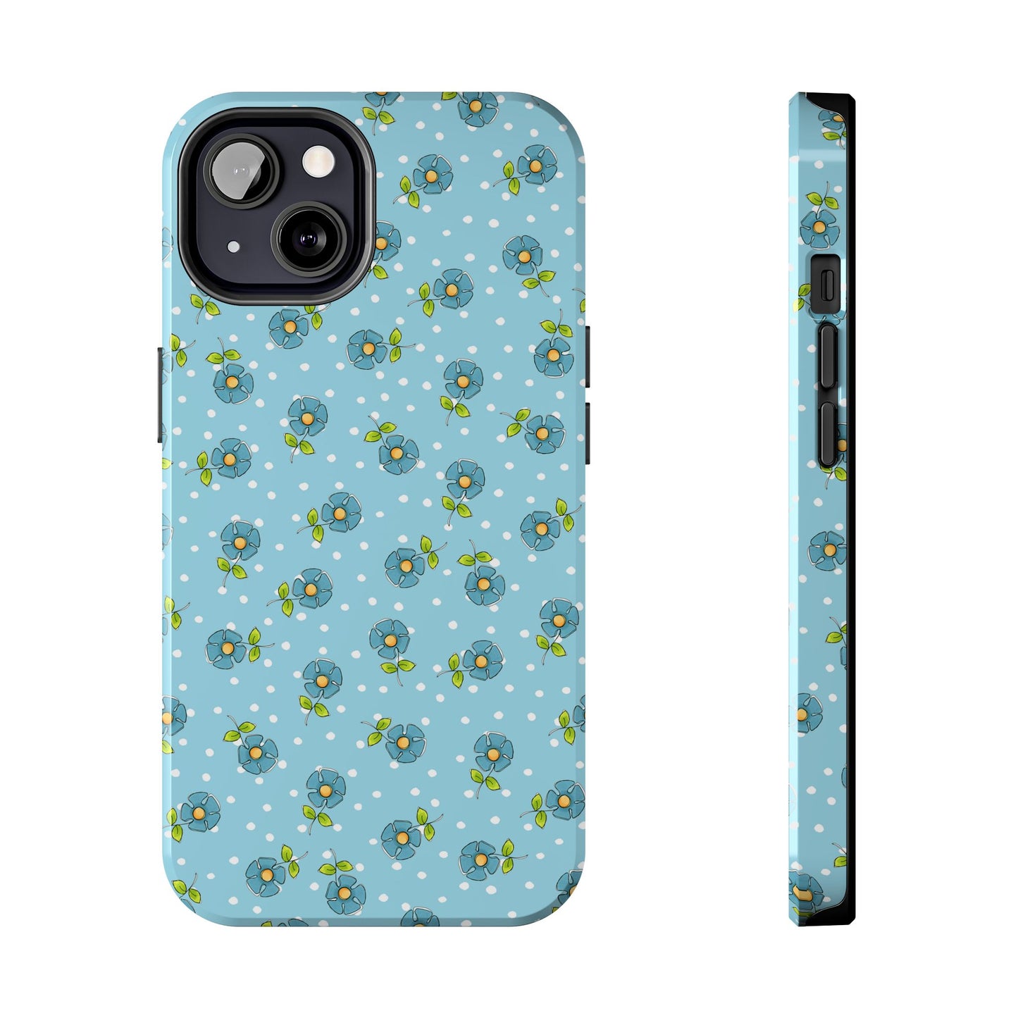 Daisy Dots Turquoise Phone Case