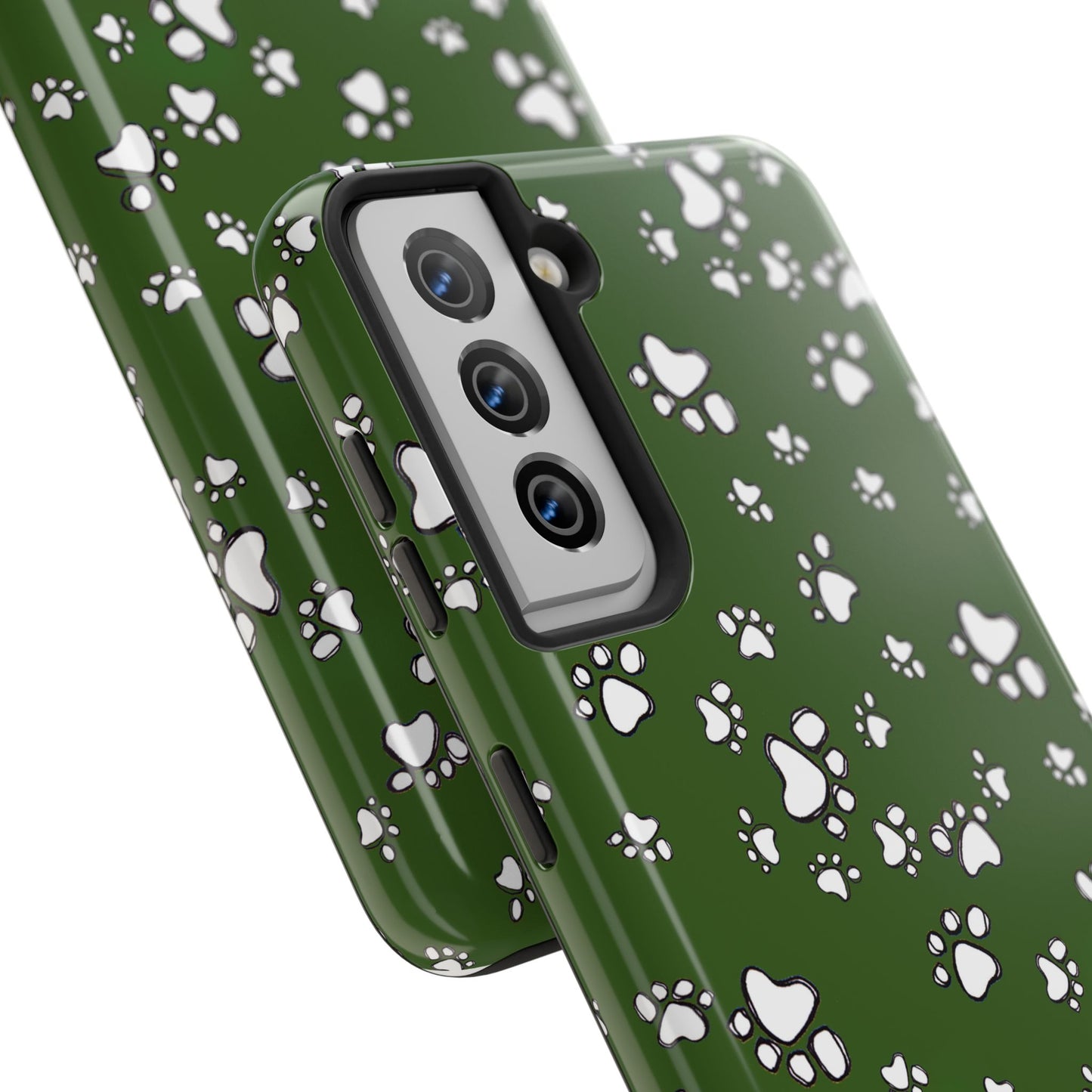Paw Flakes Green Phone Case