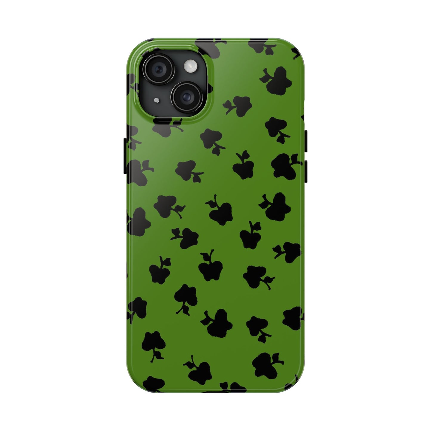 Happy Apples Green / Black Phone Case