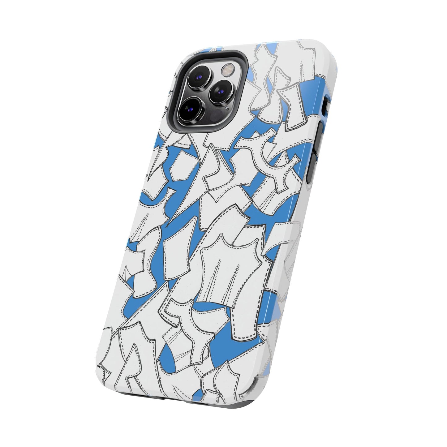 Pattern Pieces Turquoise Phone Case