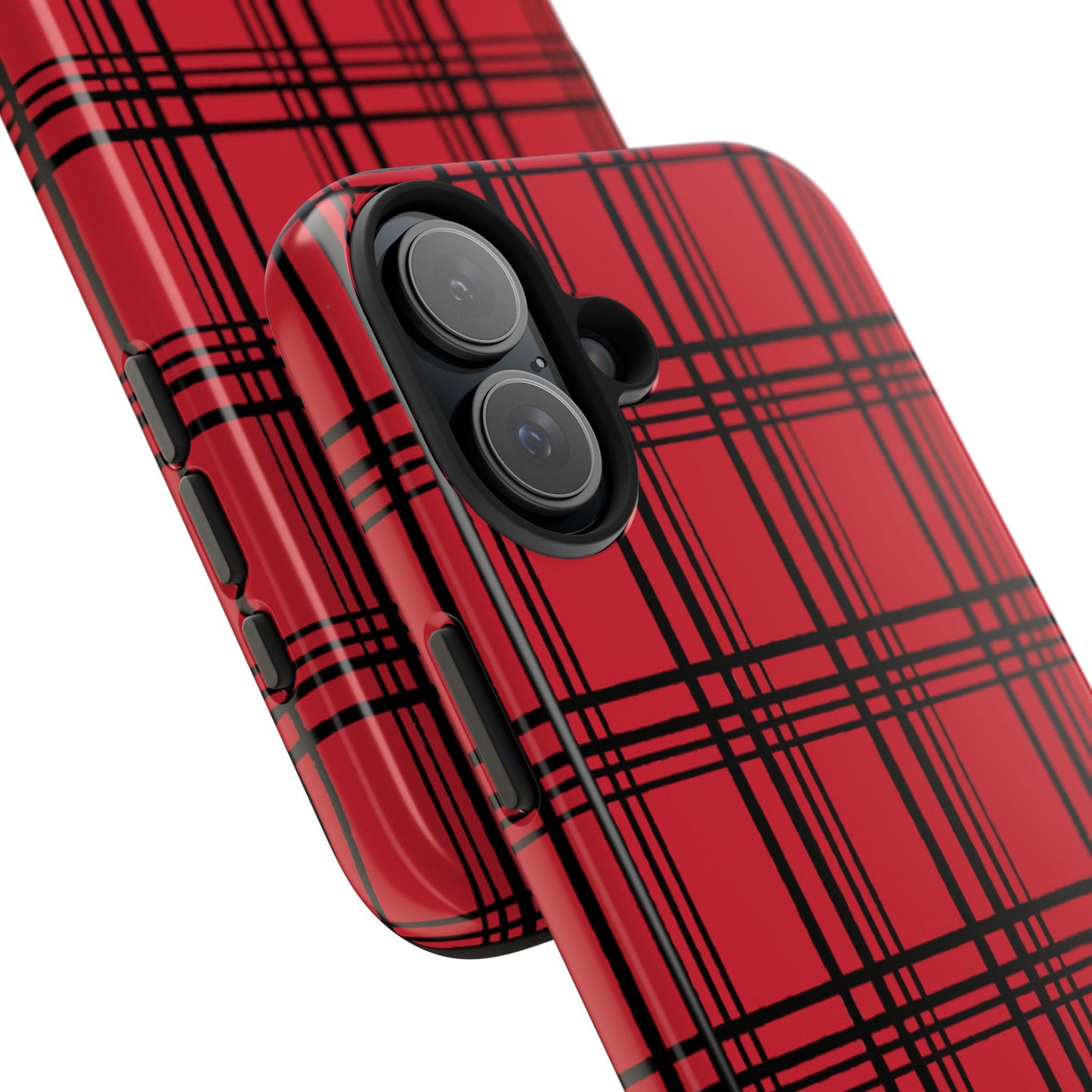 Glad Plaid Red / Black Phone Case