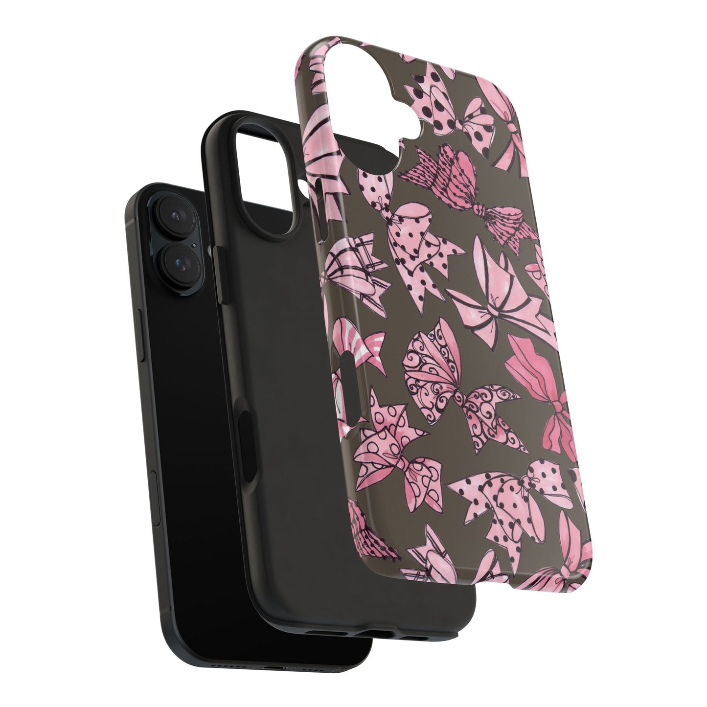 Blushing Bows Mocha Phone Case