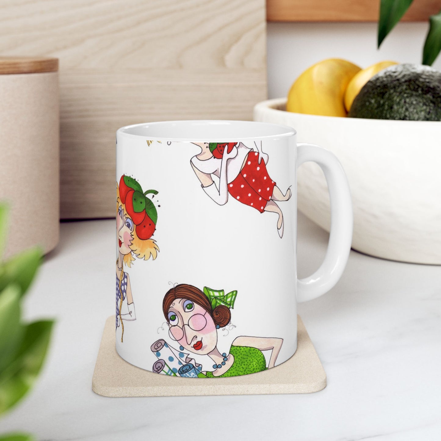 Fun Ladies Tossed White Cup