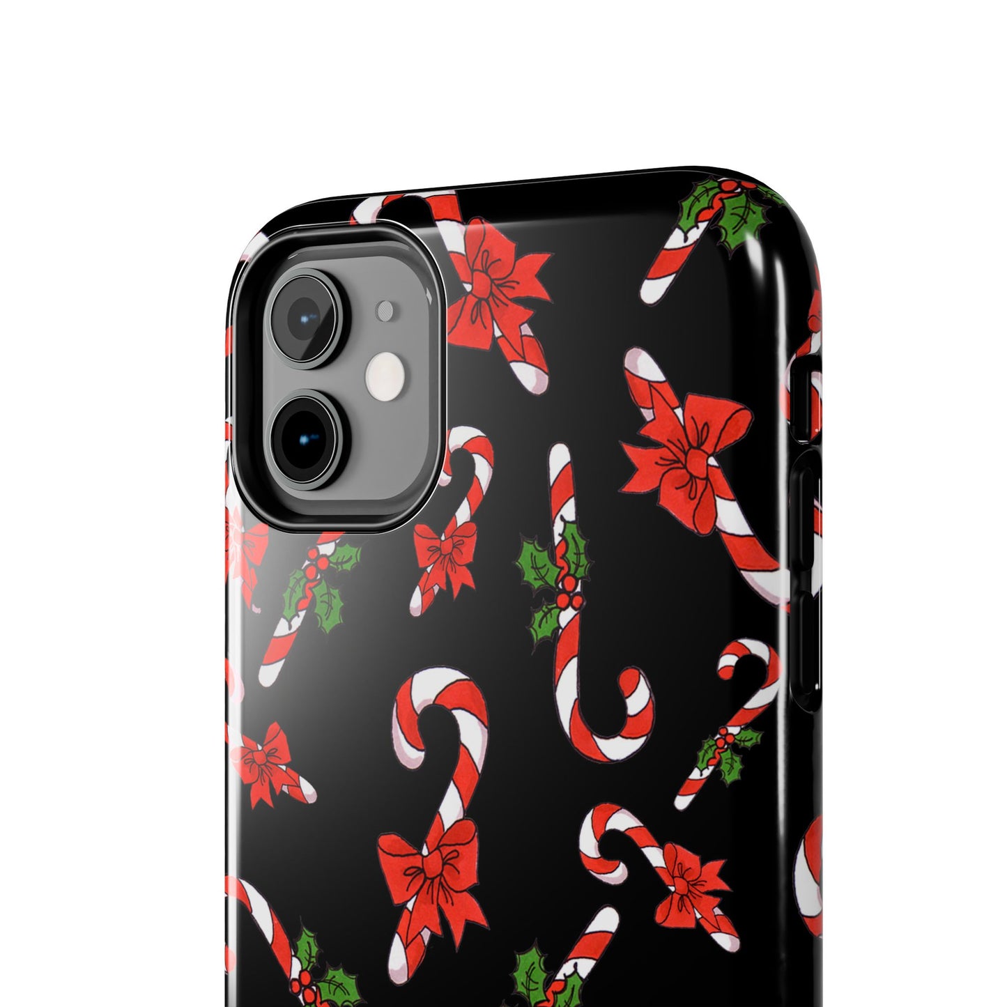 Candy Cane Crowd Black Phone Case