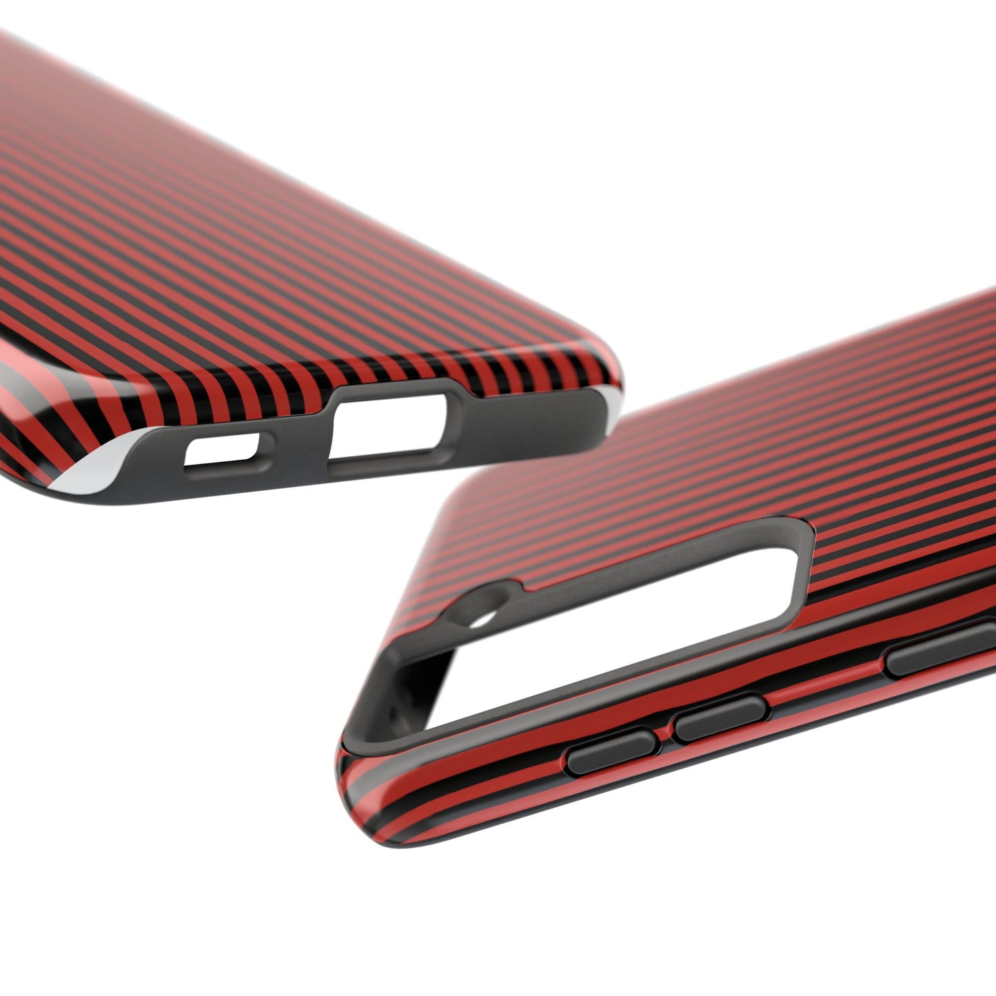 Stripe Red / Black Phone Case