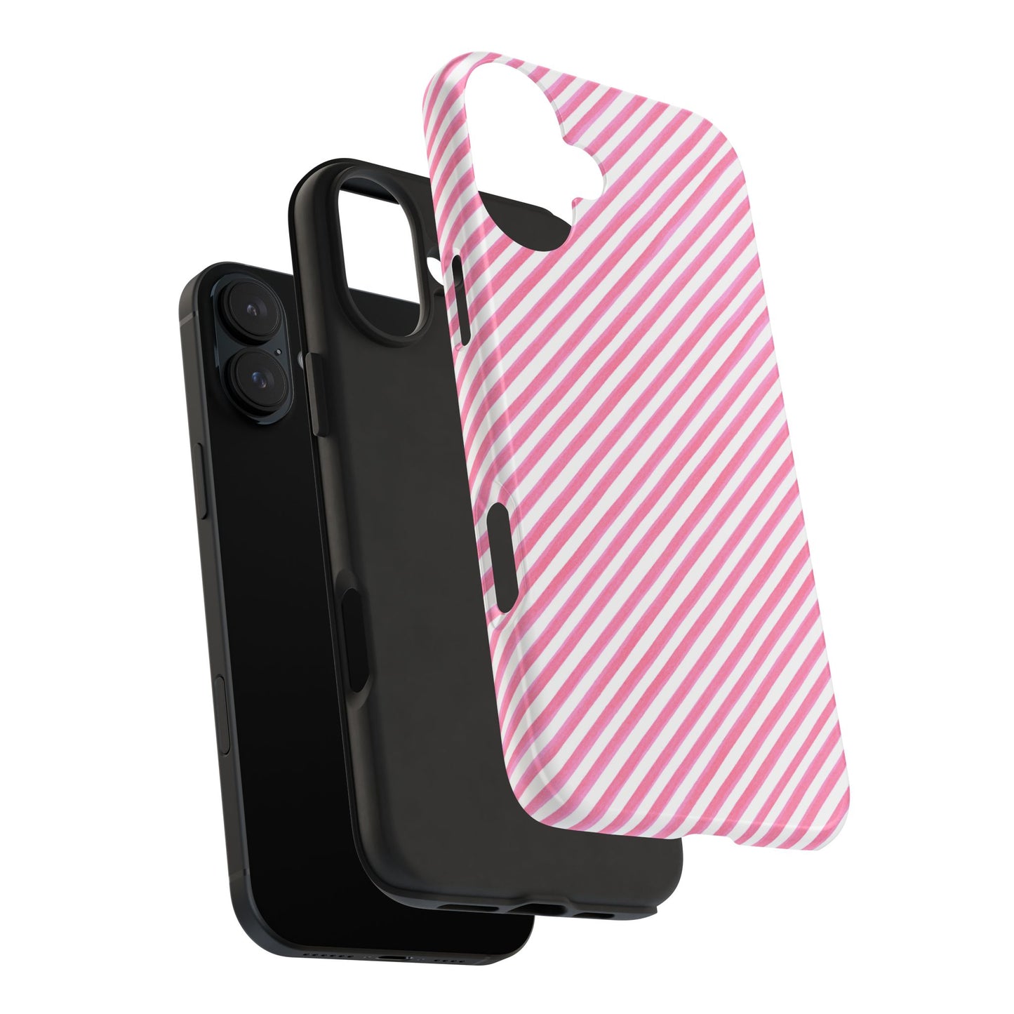 Bias Stripe Pink / White Phone Case
