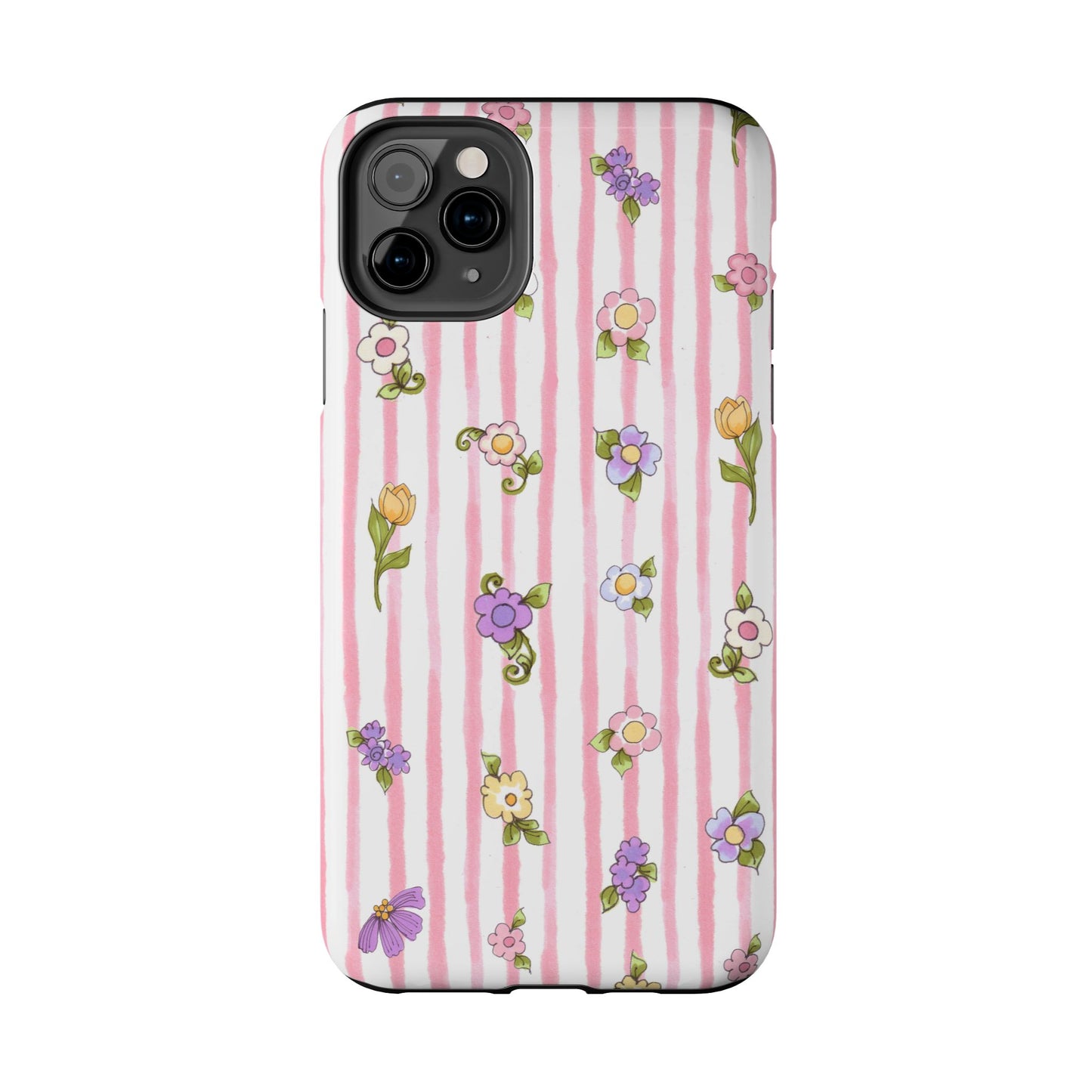 Pretty Posie Stripe Phone Case