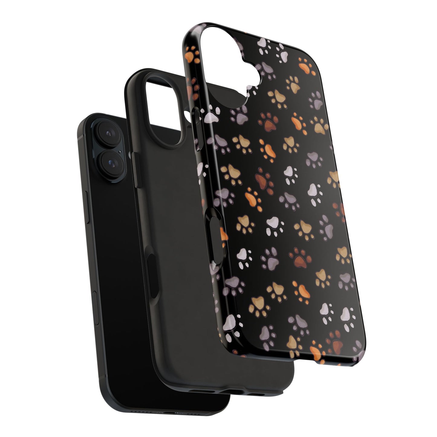 Puppy Paws Black Phone Case