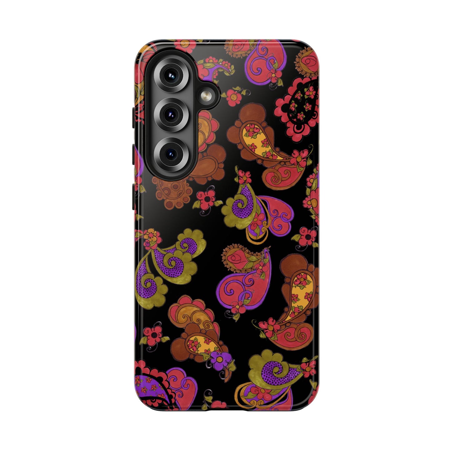 Posie Paisley Black Phone Case