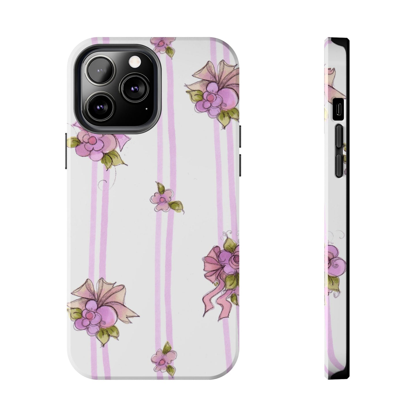 Flower Model Flower Stripe Phone Case