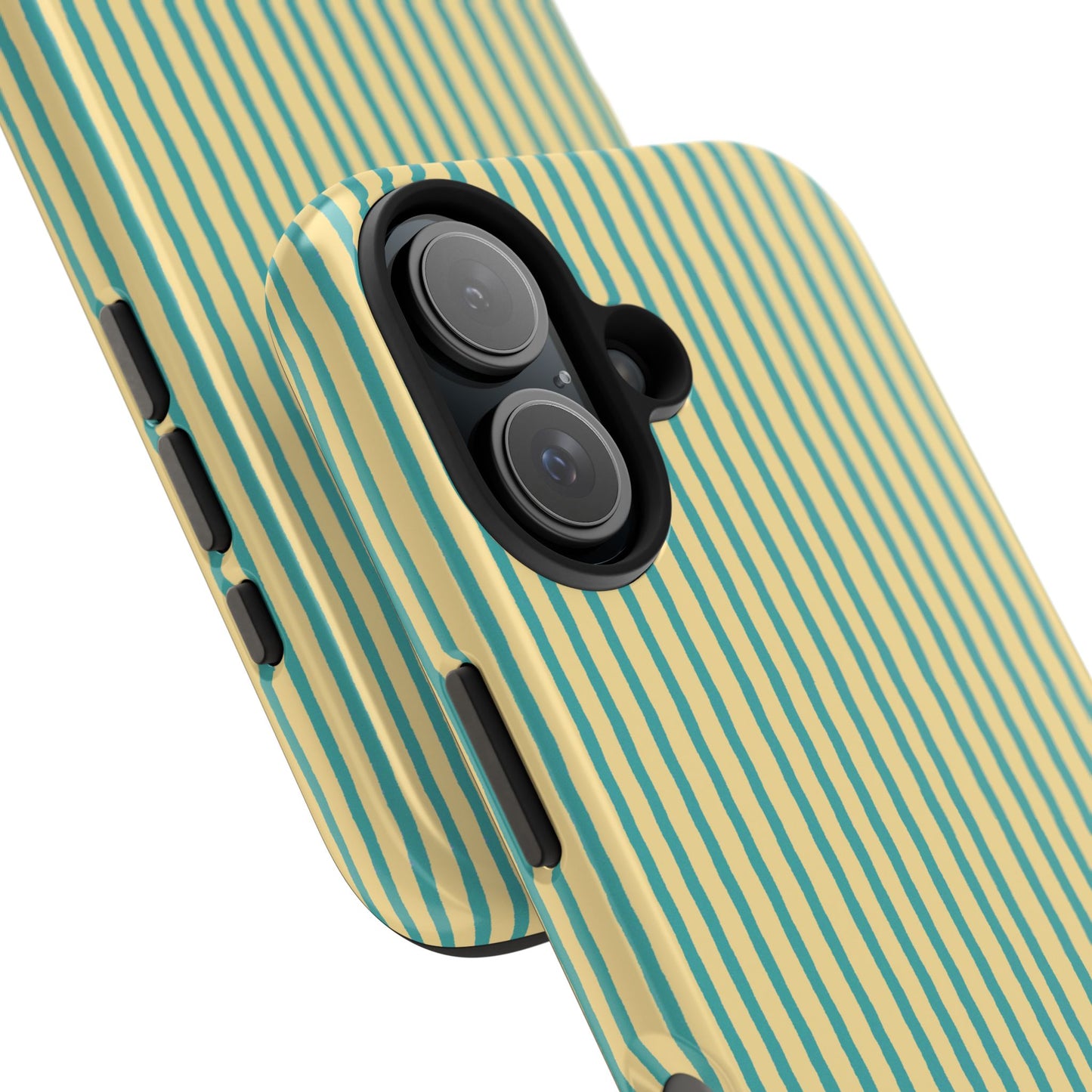 Stripe Yellow / Turquoise Phone Case