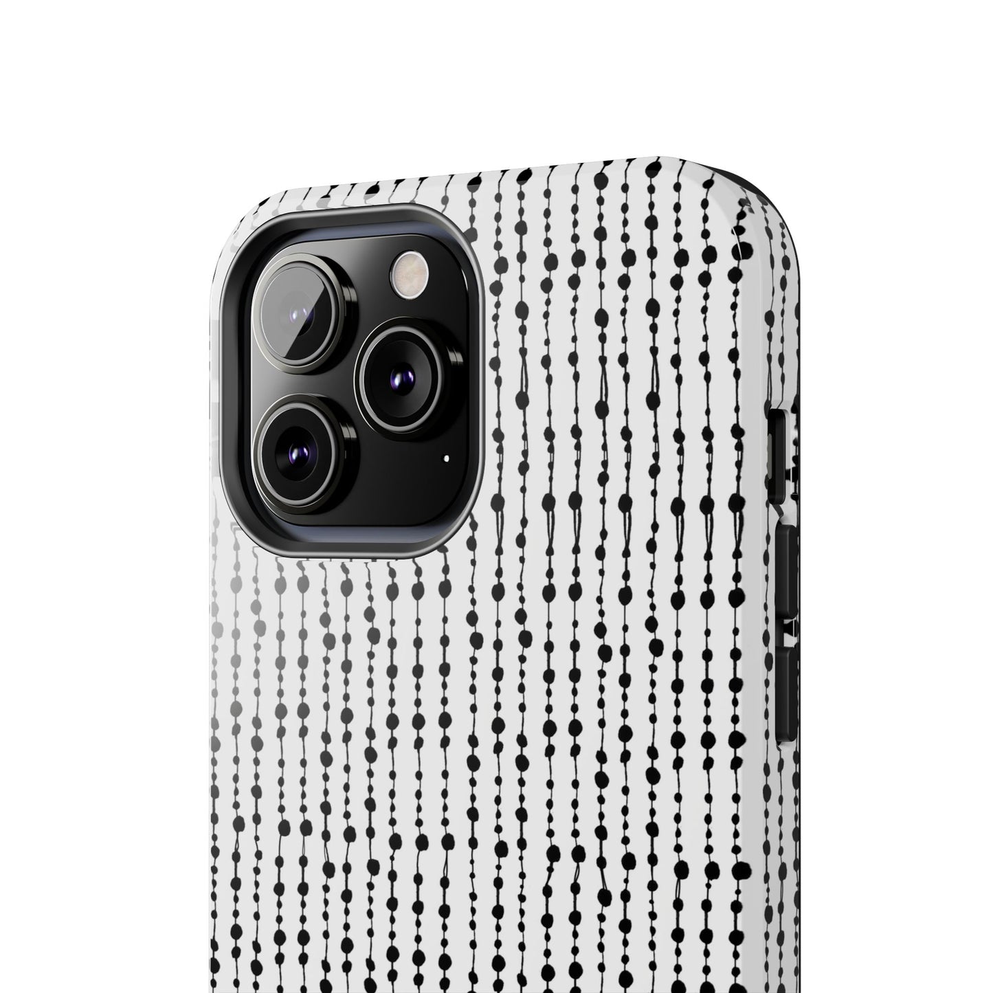 Beaded Curtain White / Black Phone Case