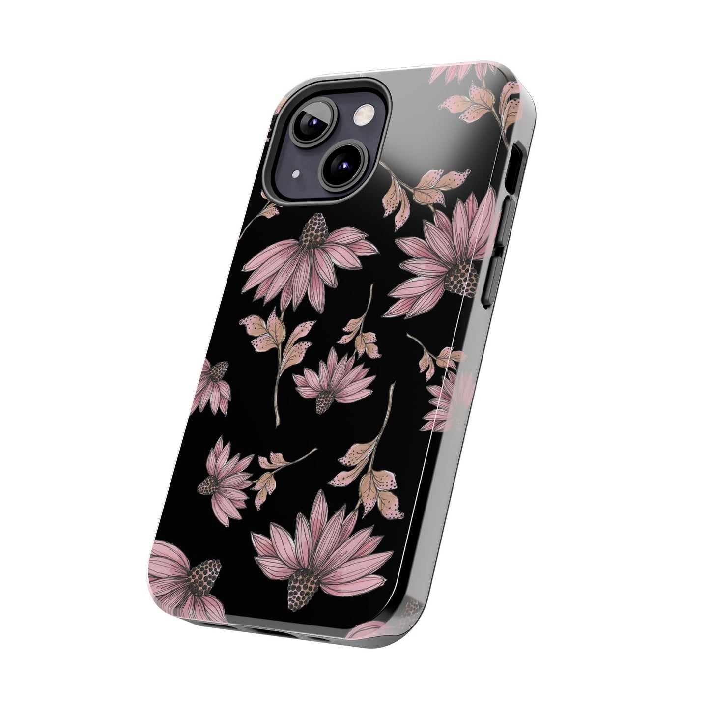 Wild Cone Flowers Black Phone Case