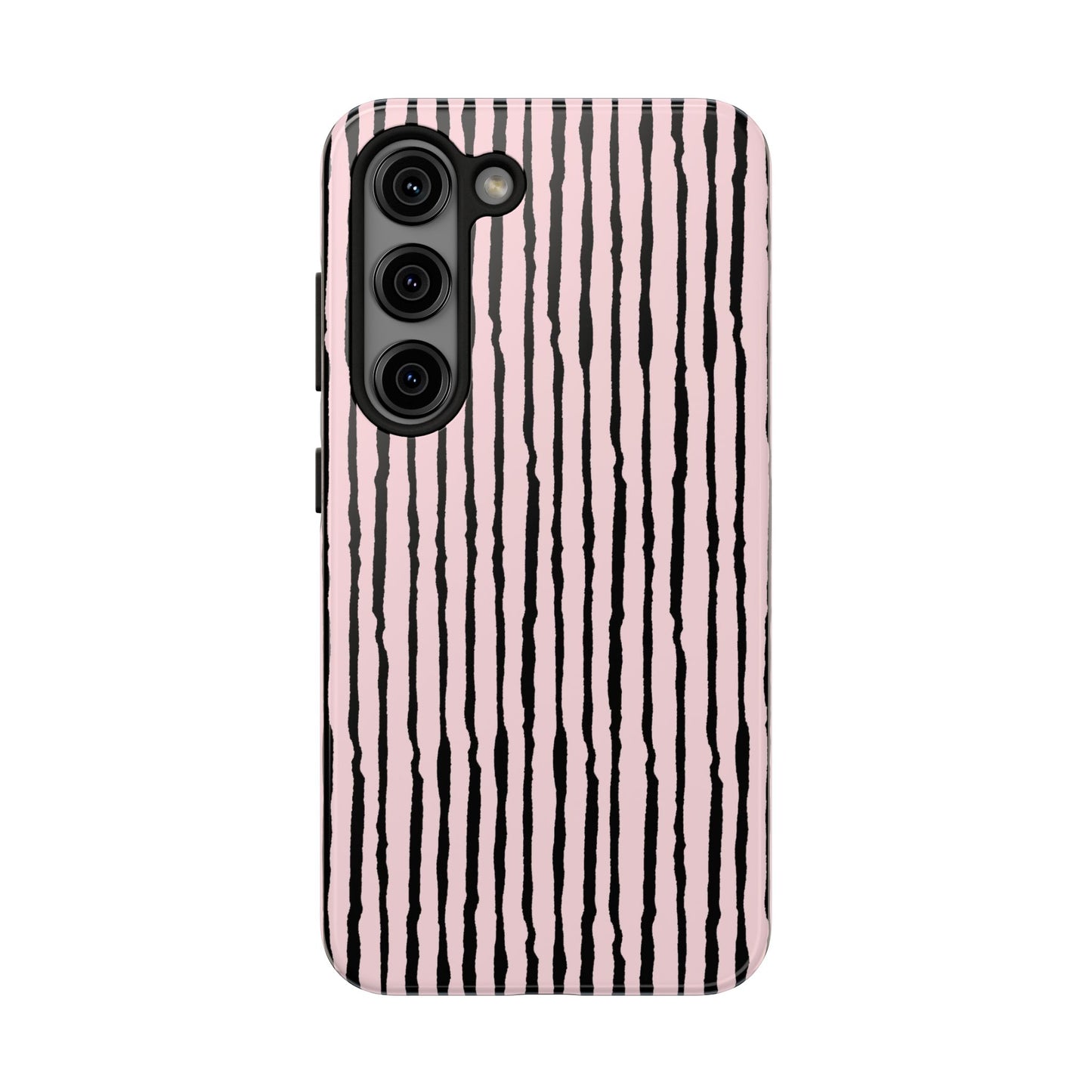 Sorta Stripe Light Pink / Black Phone Case