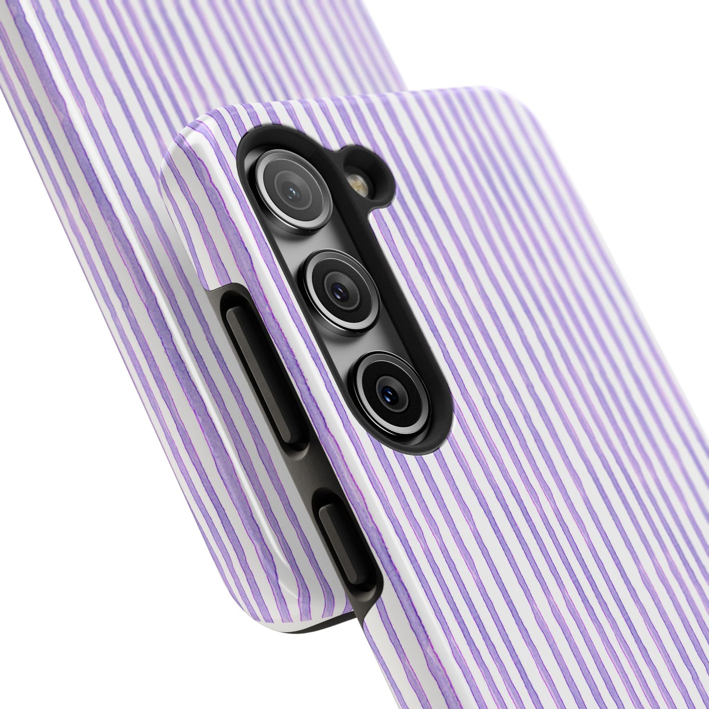 Candy Stripe White / Lilac Phone Case