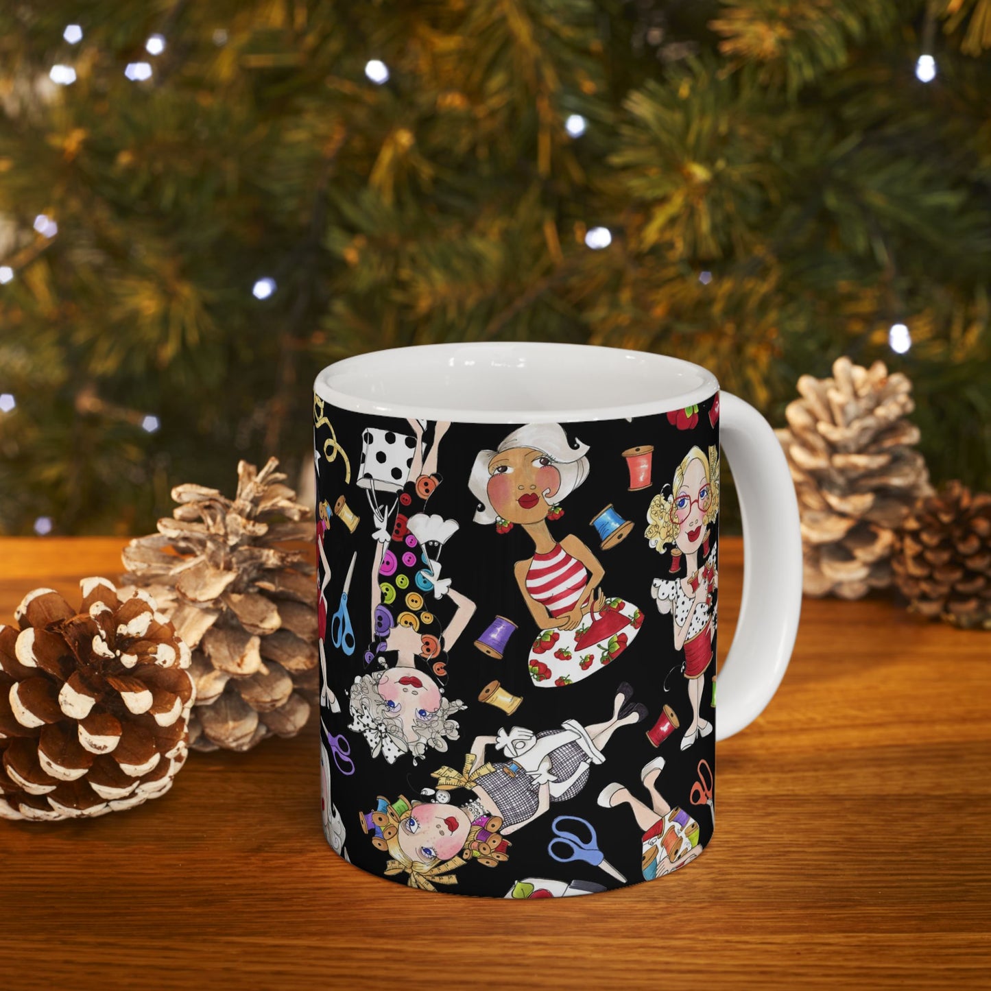 Sew Tossed Black Cup