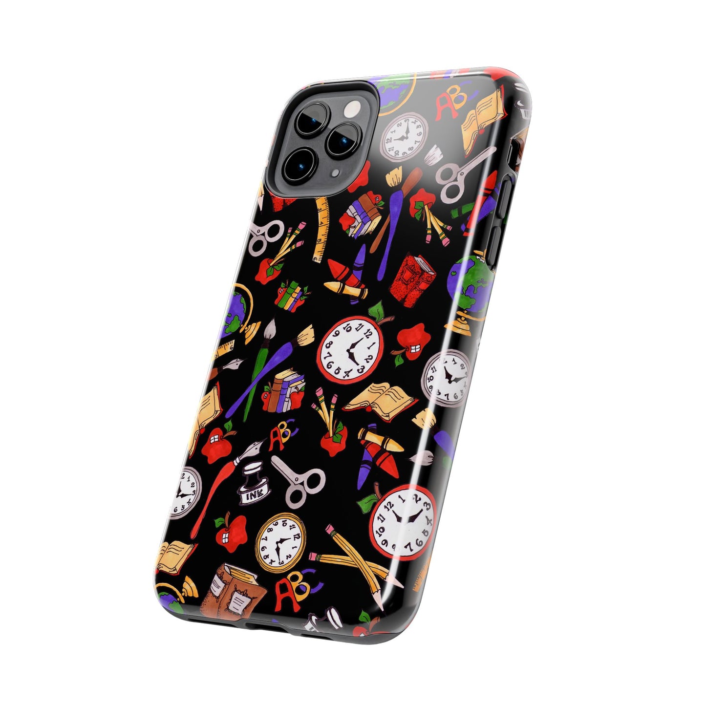 School Stuff Black Phone Case