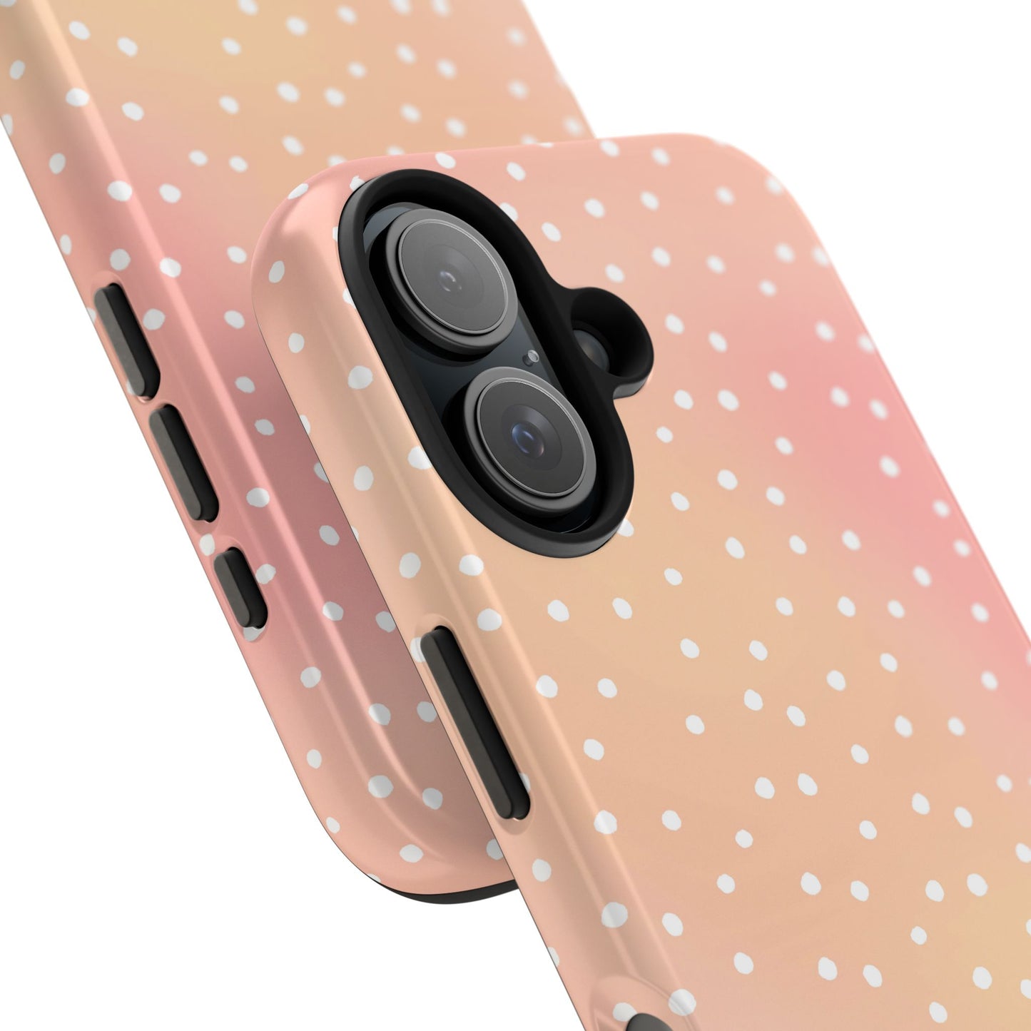 Dinky Dots Peach / White Phone Case