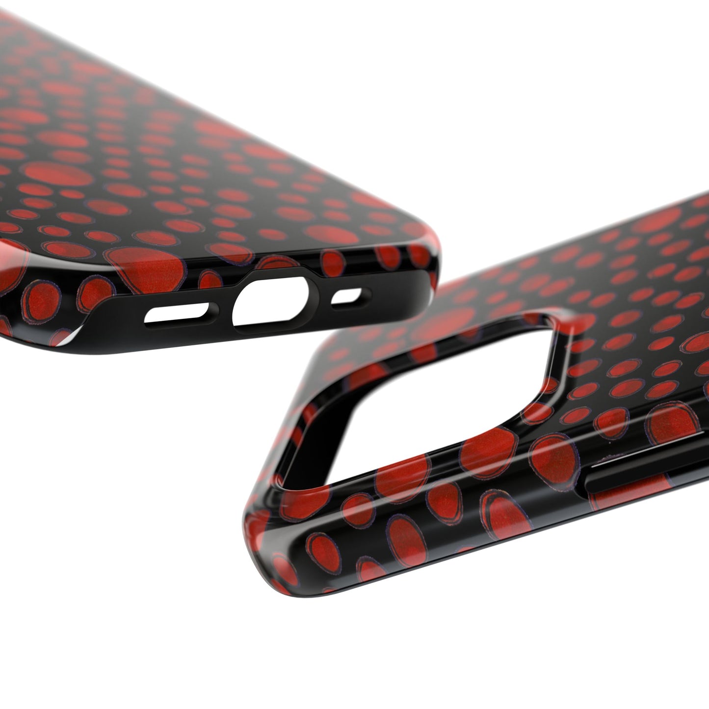 Dot Assortment Black / Red Phone Case