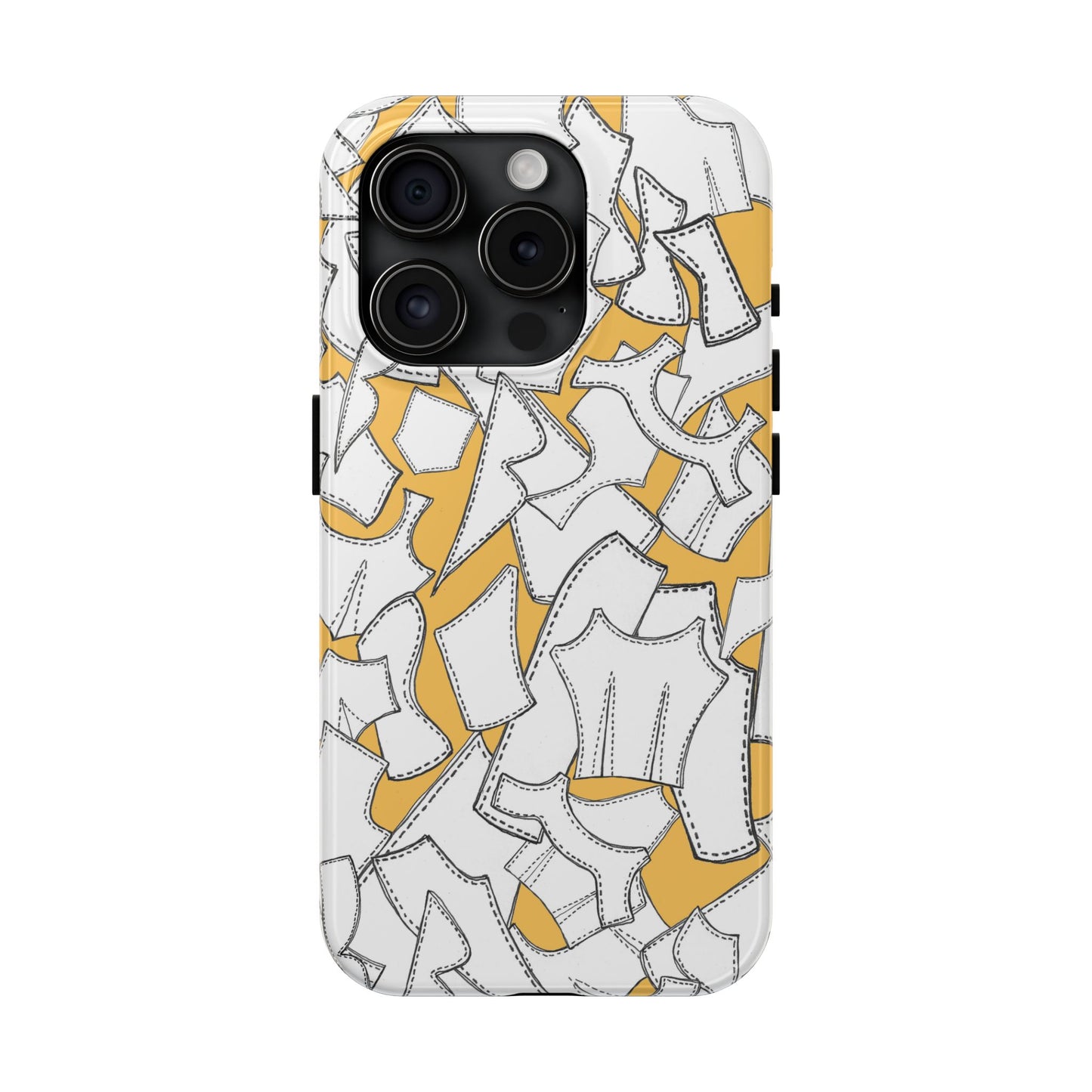Pattern Pieces Yellow Phone Case