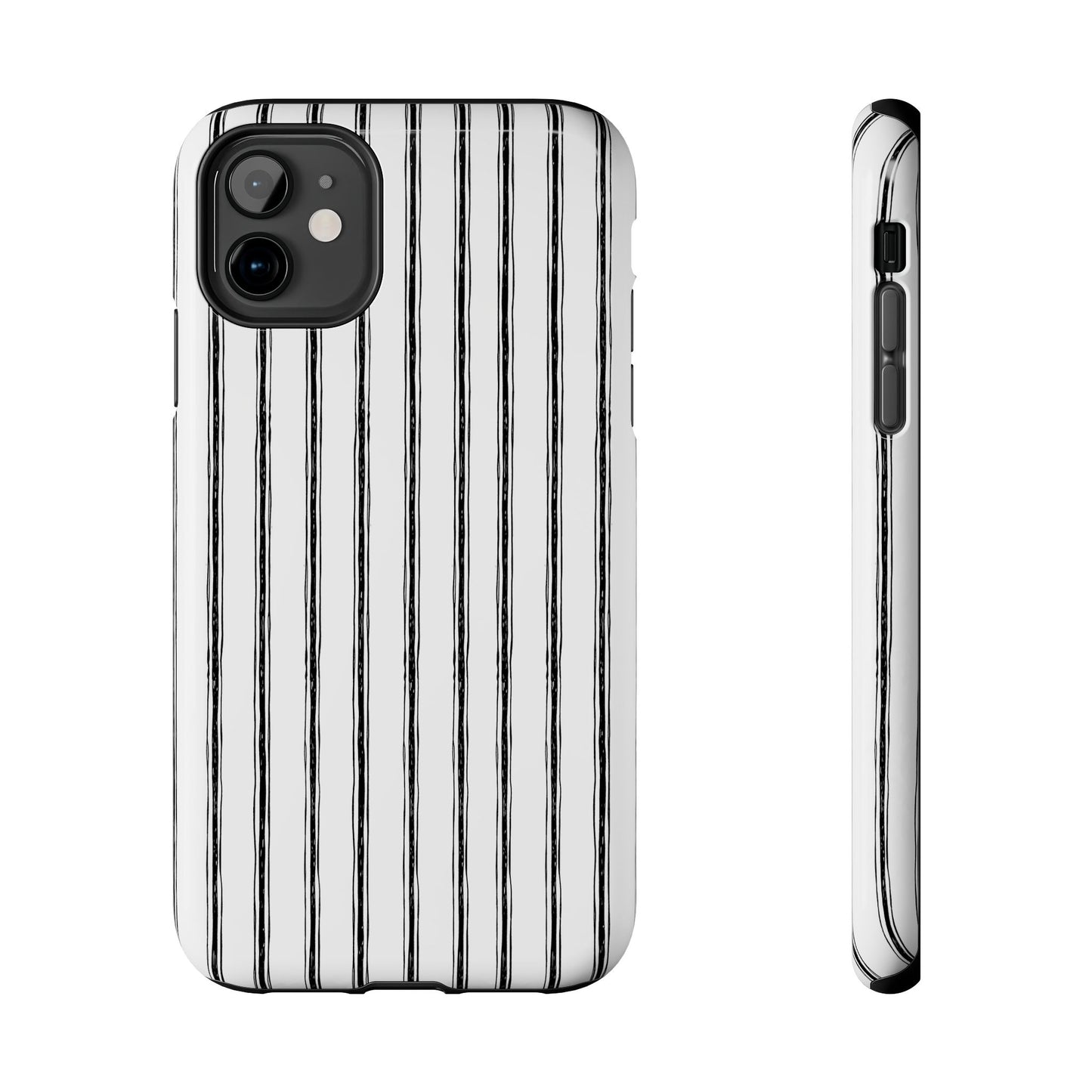 Napkin Stripe White / Black Phone Case