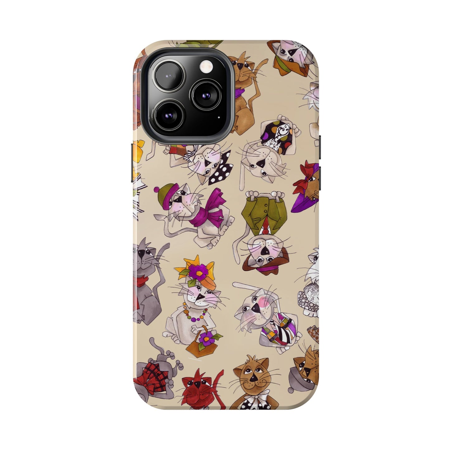 Spice Cats Tossed Muslin Phone Case