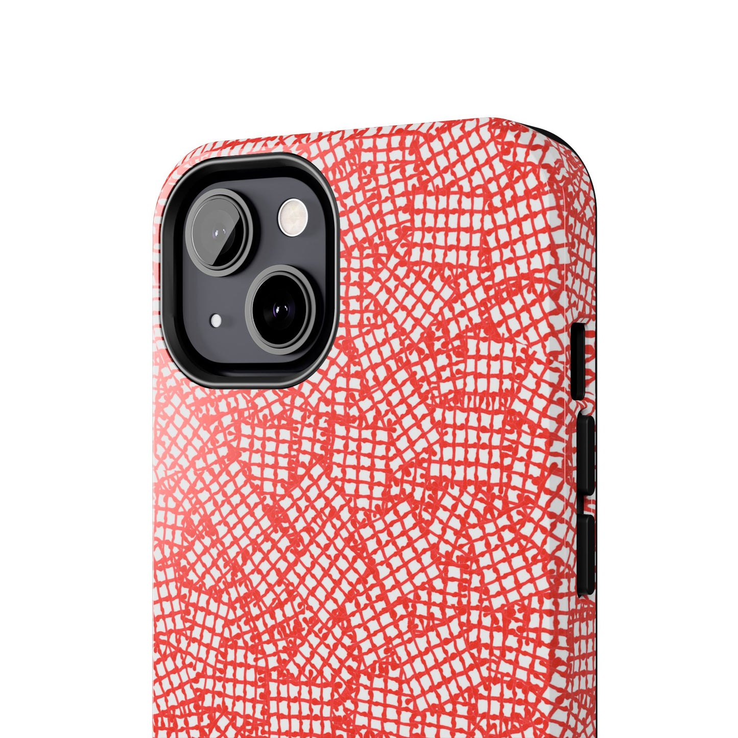 Check Patch Small Red Phone Case