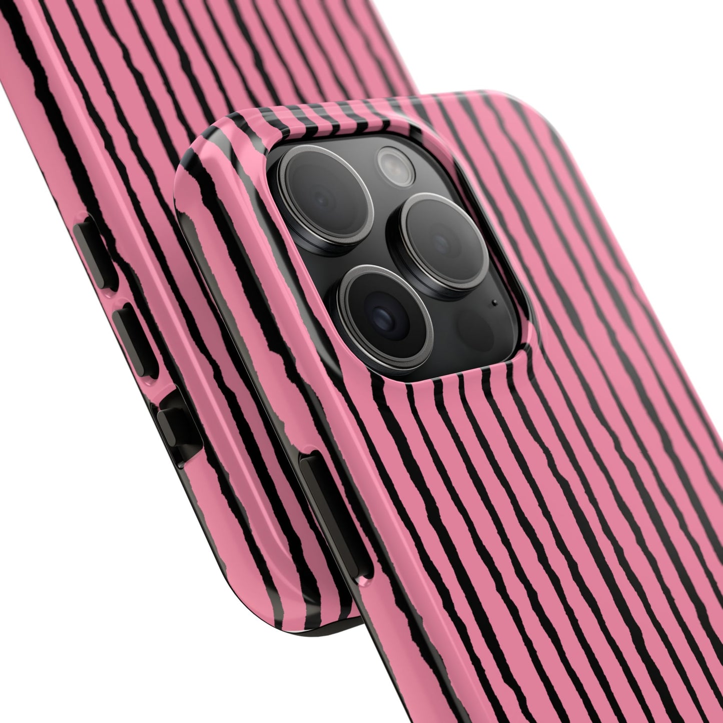 Sorta Stripe Pink / Black Phone Case