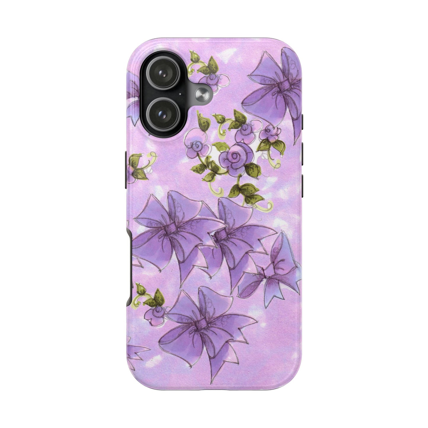 Bows & Flowers Purple Phone Case