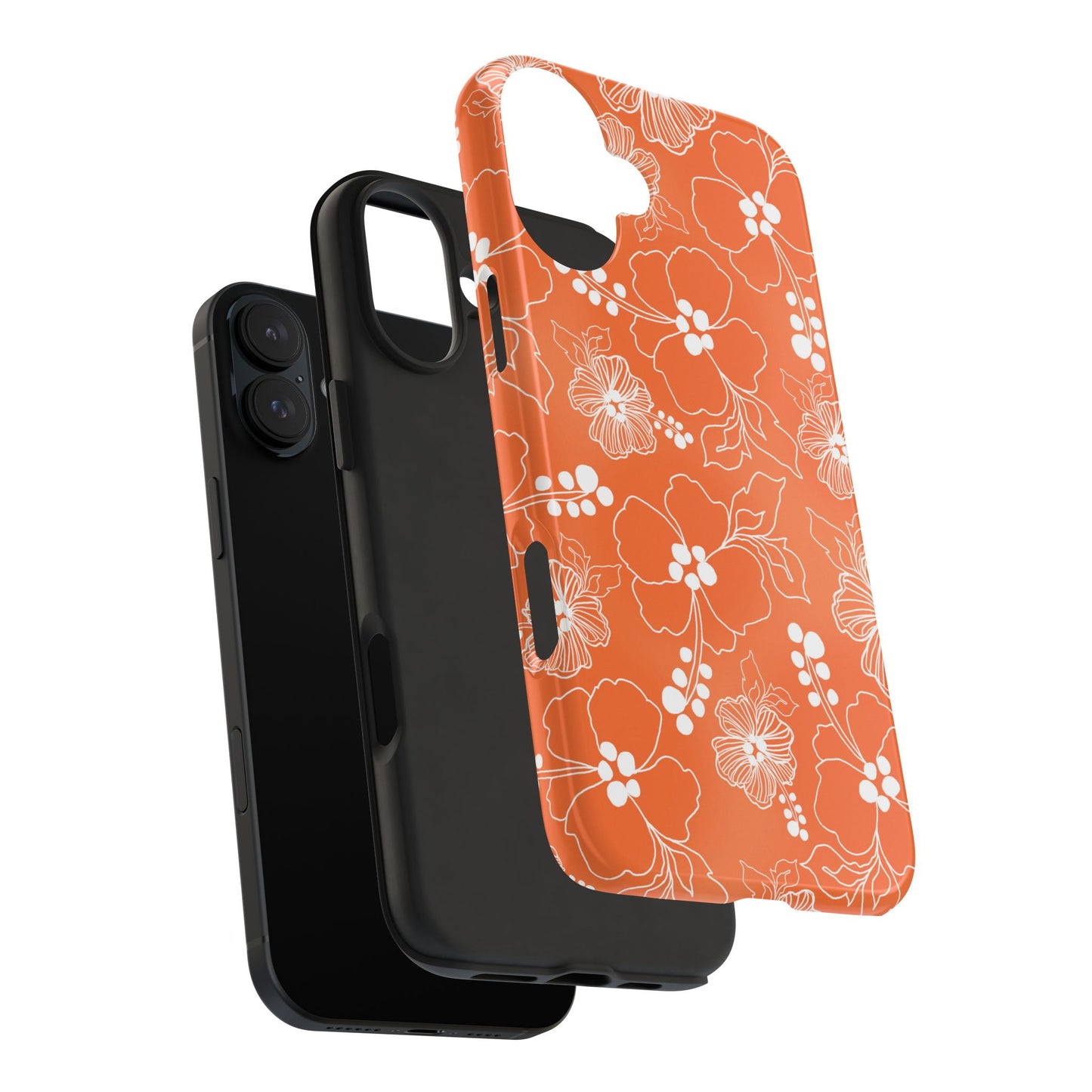 Lacey Hibiscus Coral Phone Case