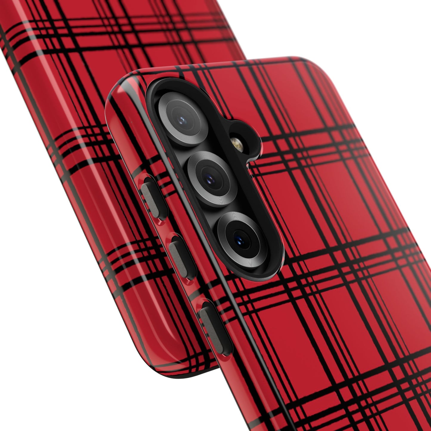 Glad Plaid Red / Black Phone Case