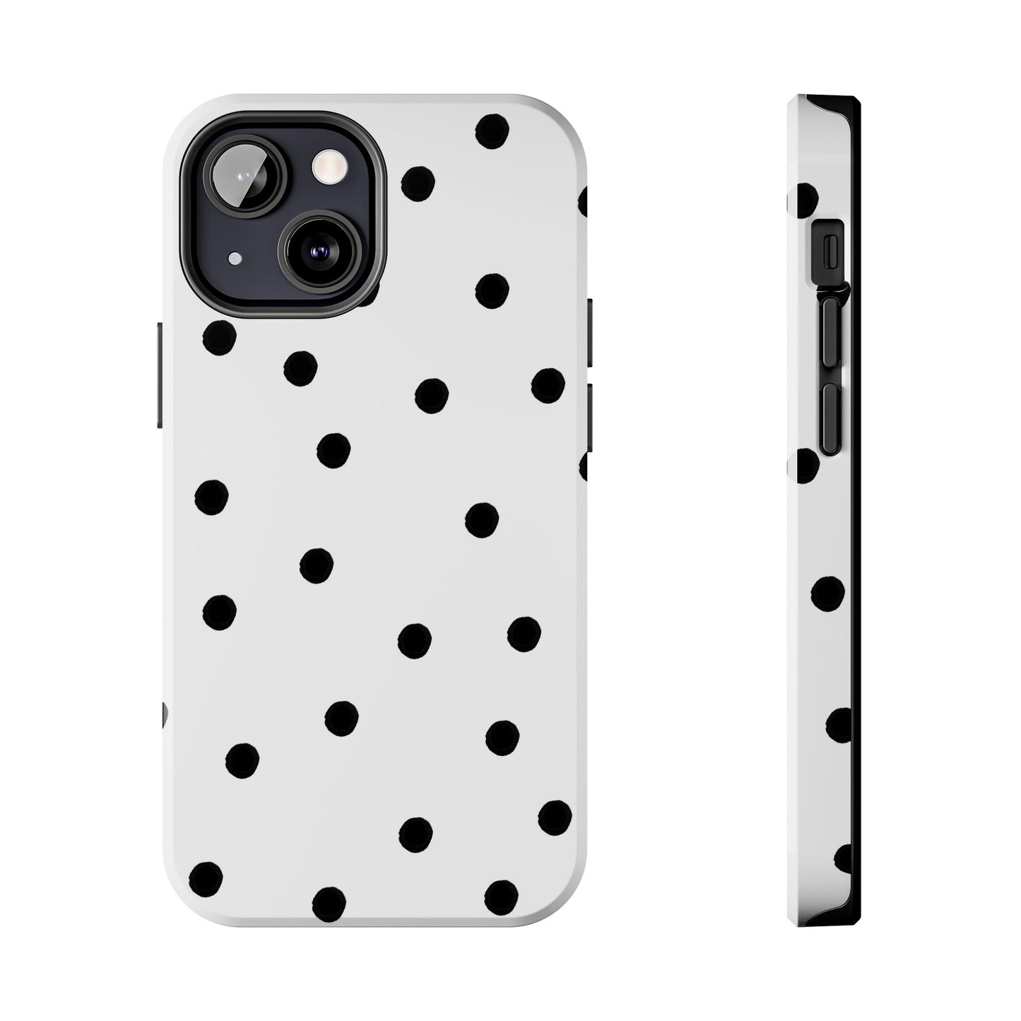 Space Dots White / Black Phone Case