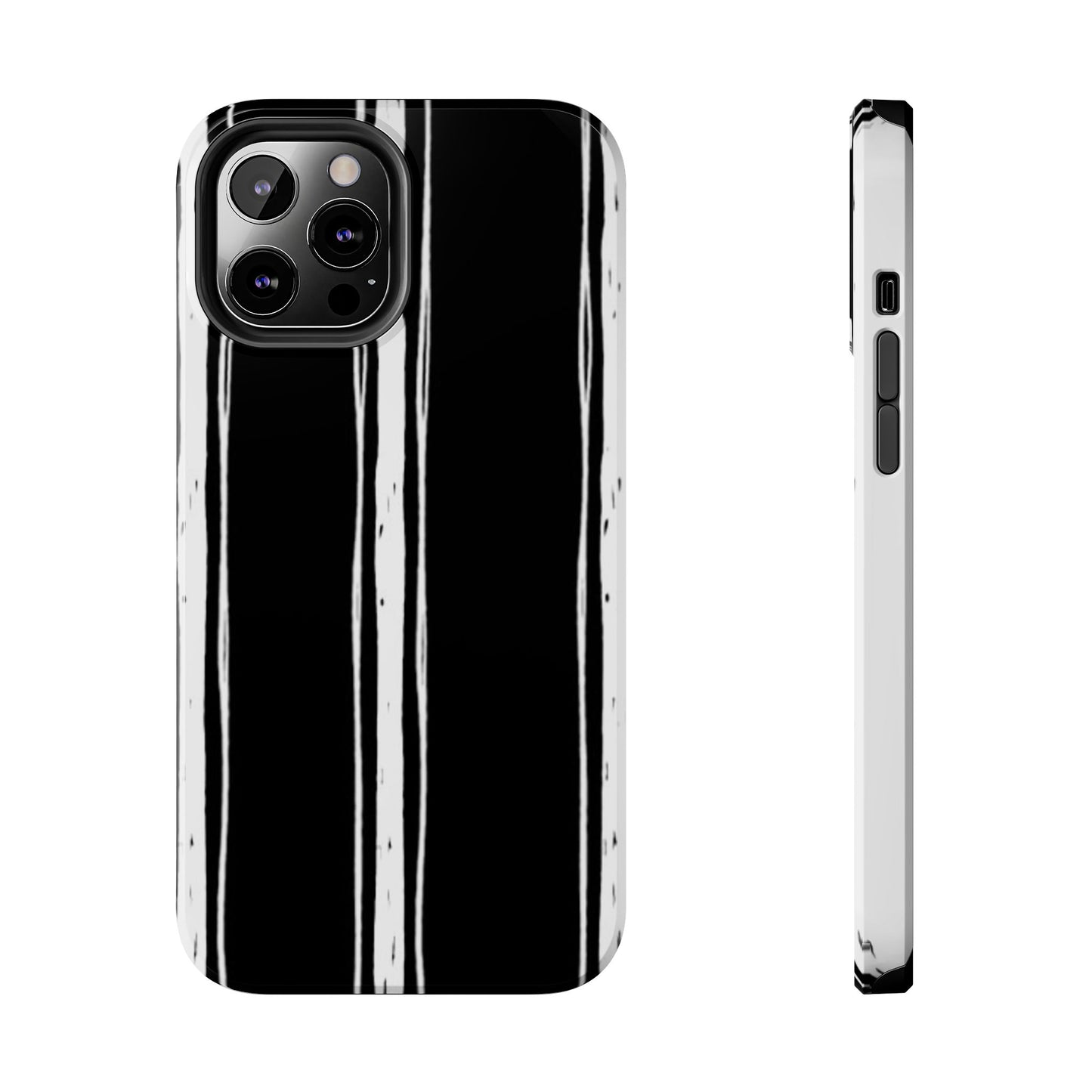 Black / White Stripe Phone Case