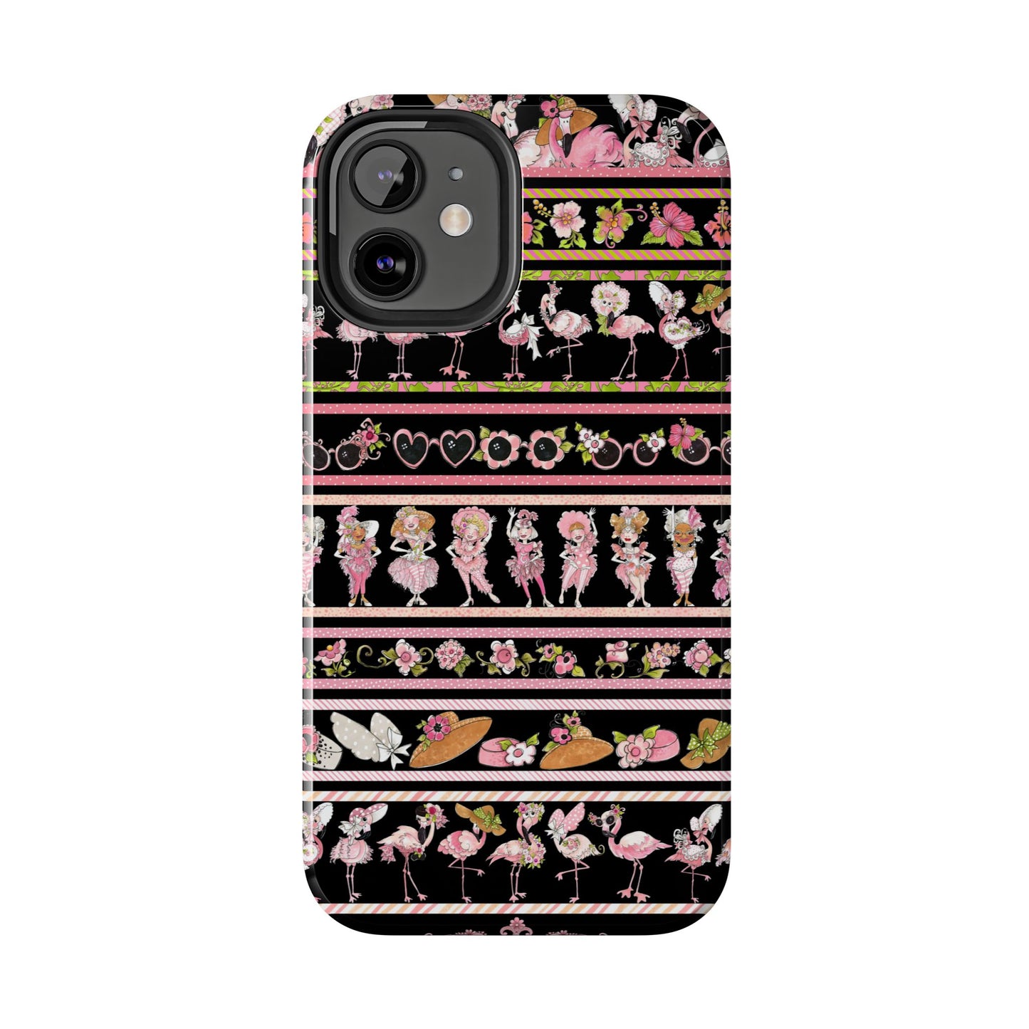 Flam Borders Black Phone Case