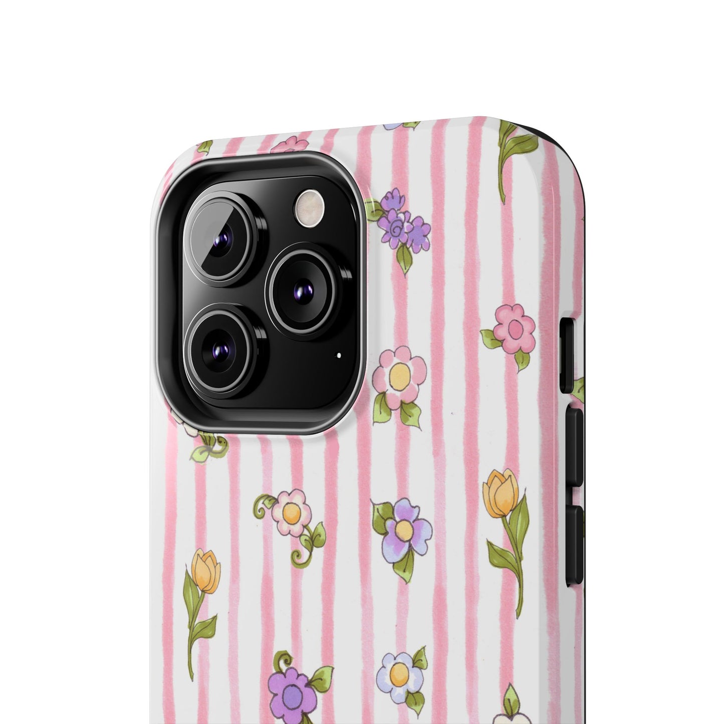 Pretty Posie Stripe Phone Case